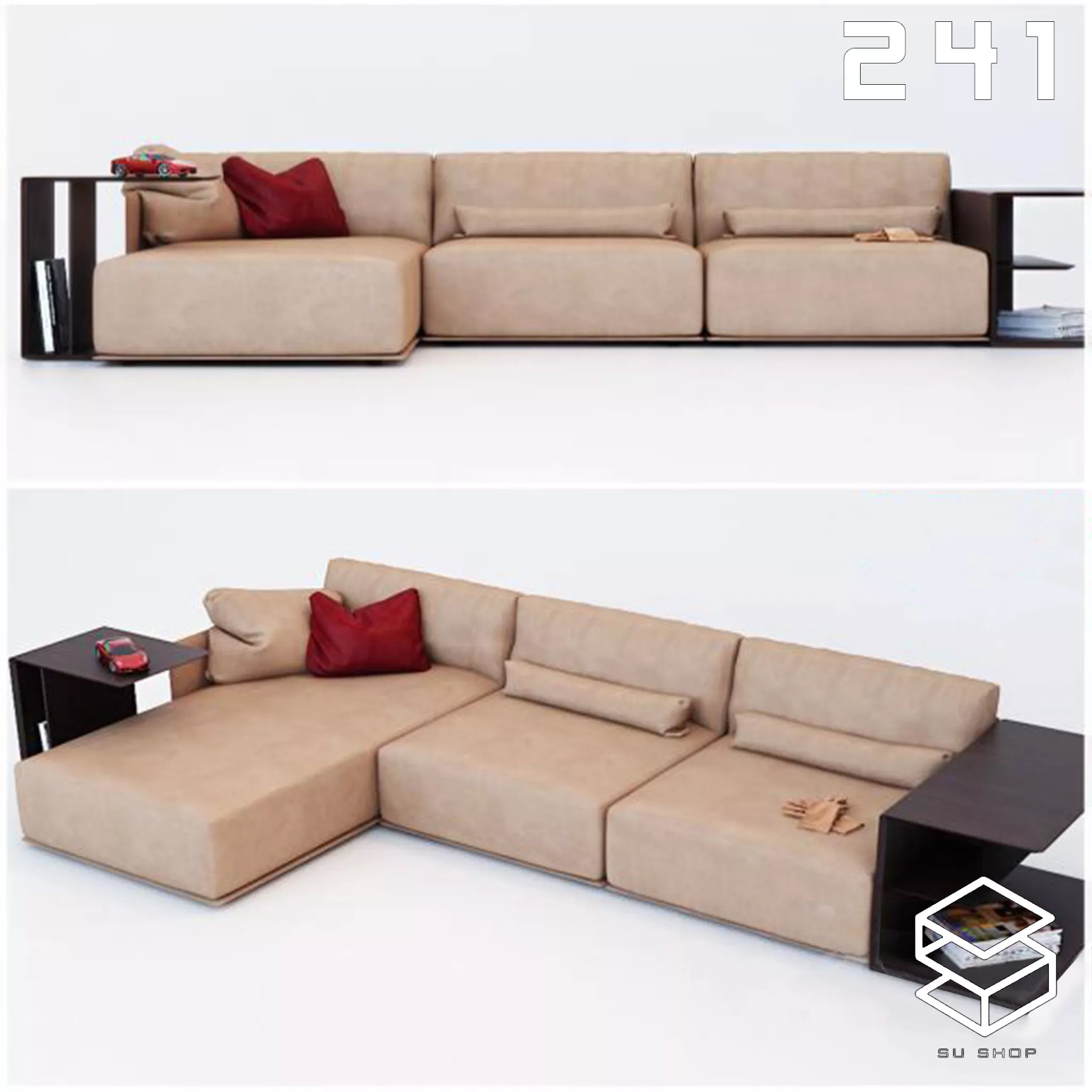 MODERN SOFA - SKETCHUP 3D MODEL - VRAY OR ENSCAPE - ID13543