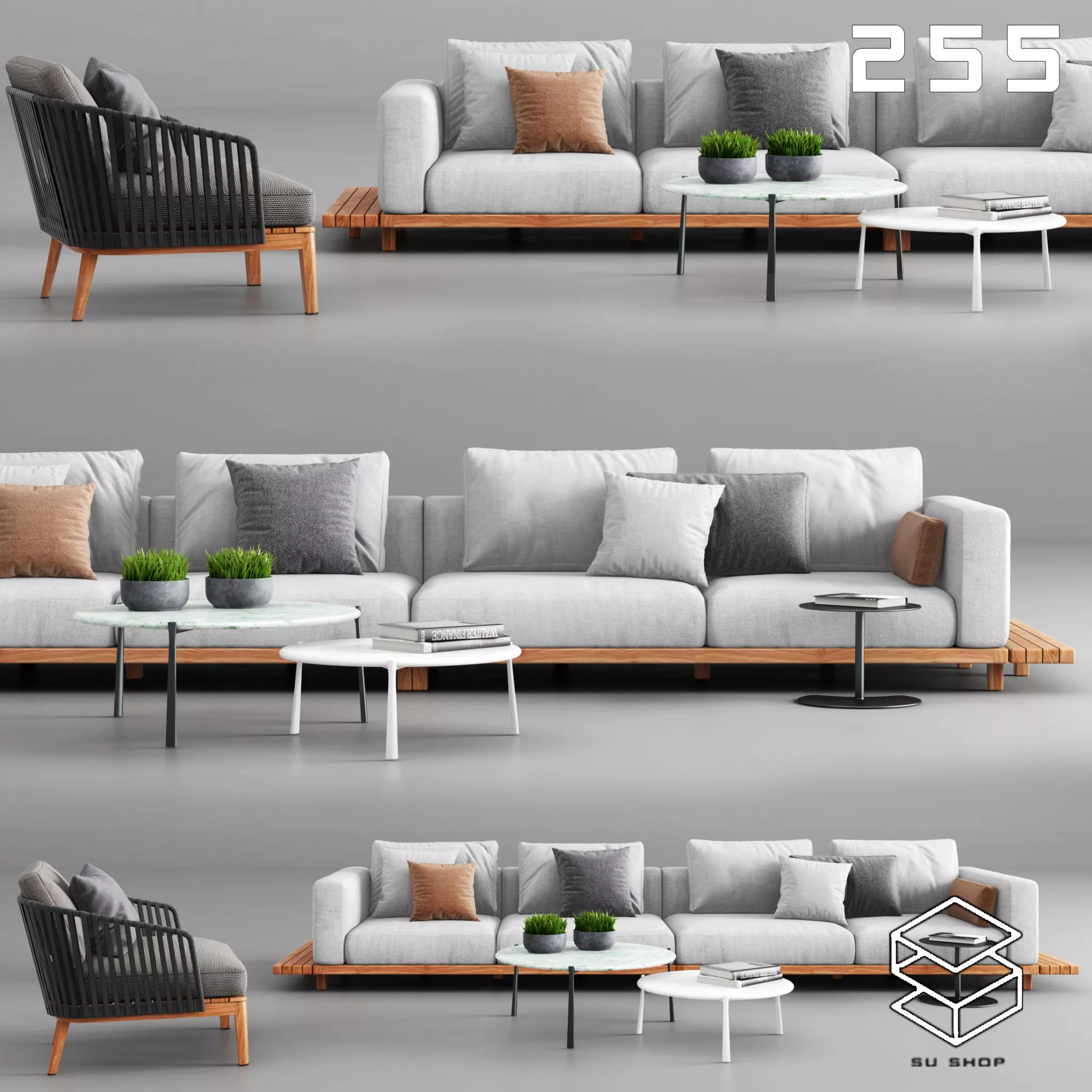 MODERN SOFA - SKETCHUP 3D MODEL - VRAY OR ENSCAPE - ID13558
