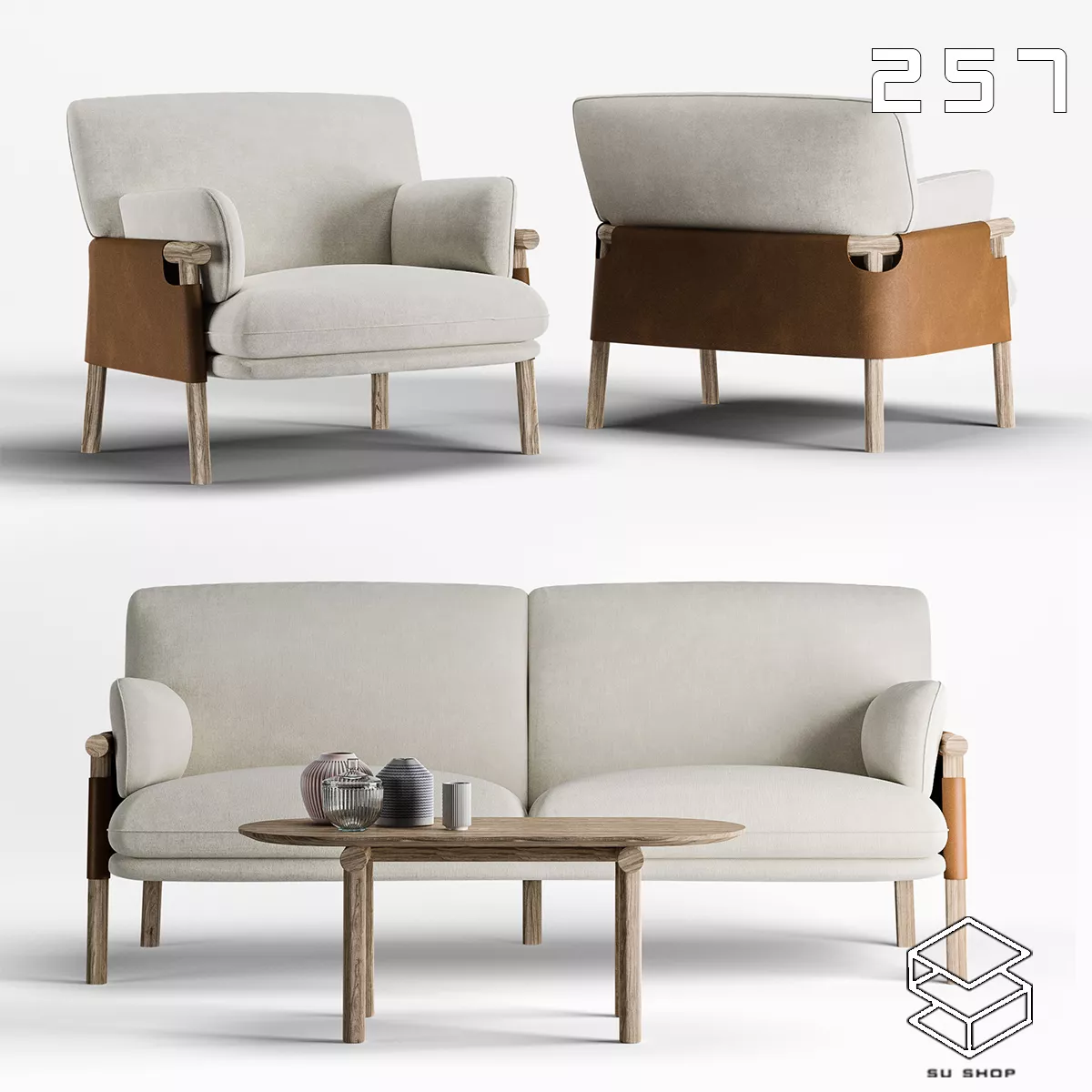 MODERN SOFA - SKETCHUP 3D MODEL - VRAY OR ENSCAPE - ID13560