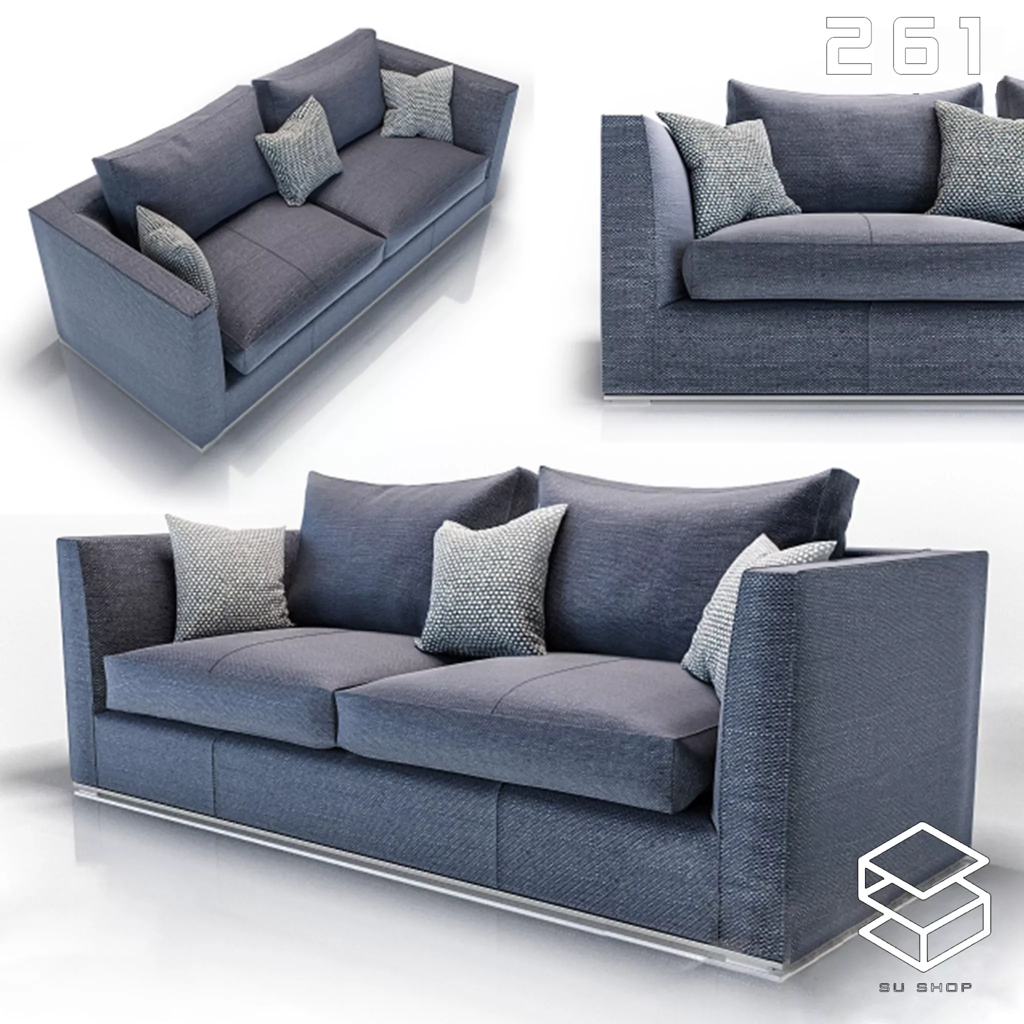 MODERN SOFA - SKETCHUP 3D MODEL - VRAY OR ENSCAPE - ID13565