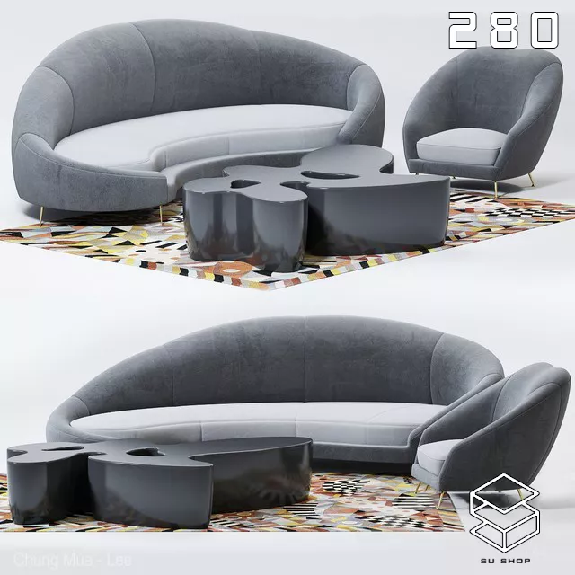 MODERN SOFA - SKETCHUP 3D MODEL - VRAY OR ENSCAPE - ID13586