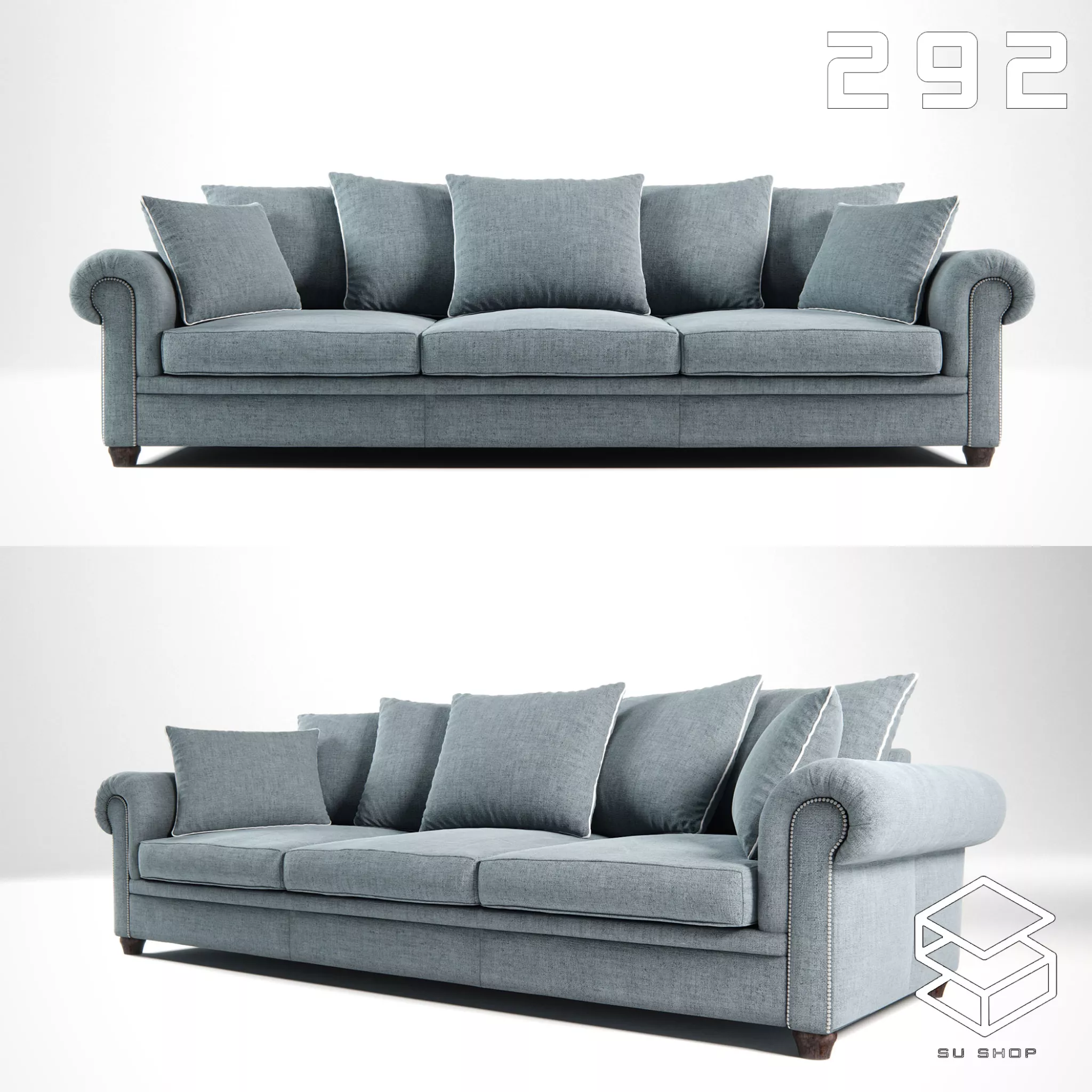 MODERN SOFA - SKETCHUP 3D MODEL - VRAY OR ENSCAPE - ID13599