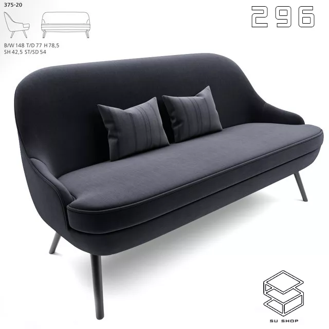 MODERN SOFA - SKETCHUP 3D MODEL - VRAY OR ENSCAPE - ID13603