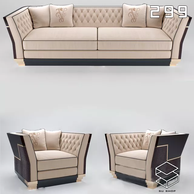 MODERN SOFA - SKETCHUP 3D MODEL - VRAY OR ENSCAPE - ID13606