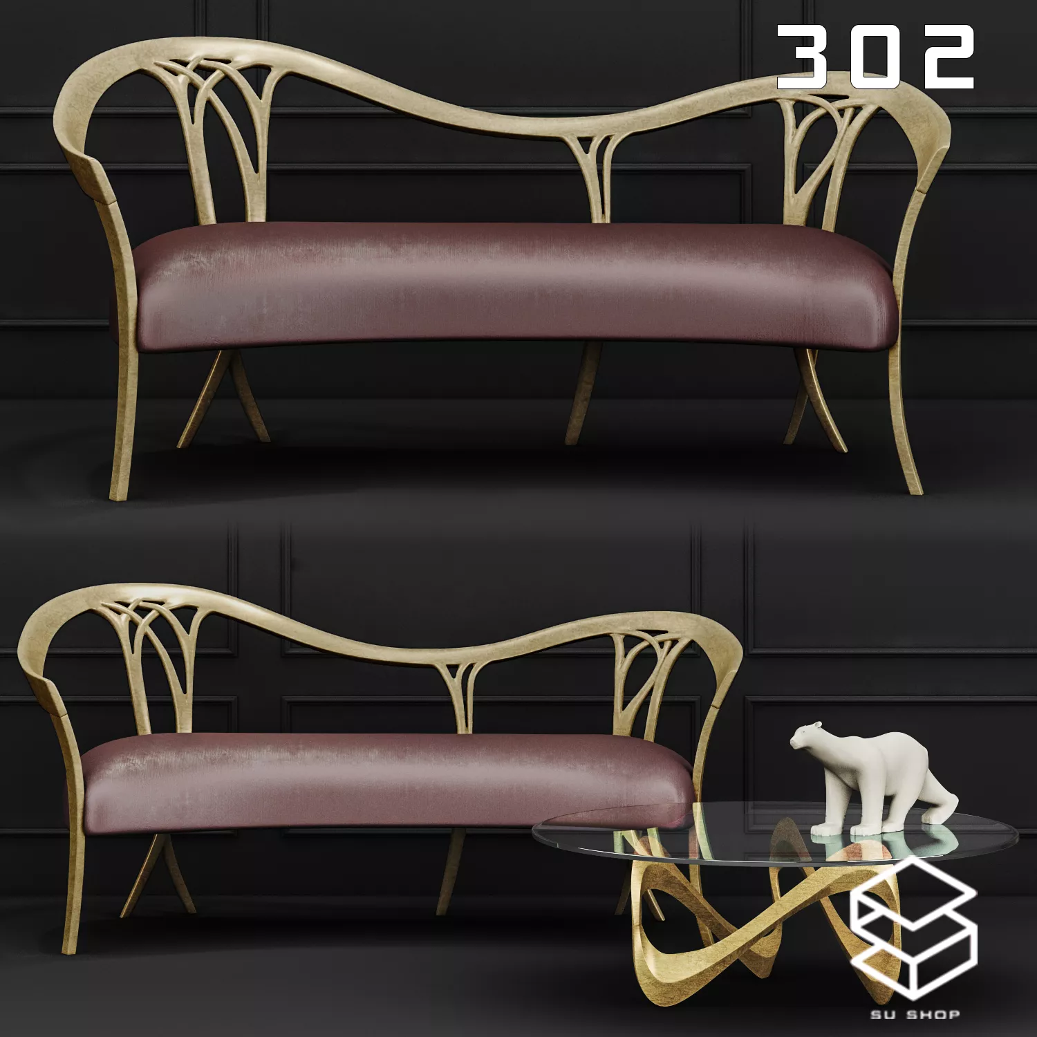MODERN SOFA - SKETCHUP 3D MODEL - VRAY OR ENSCAPE - ID13611