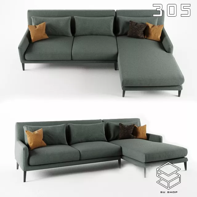 MODERN SOFA - SKETCHUP 3D MODEL - VRAY OR ENSCAPE - ID13614