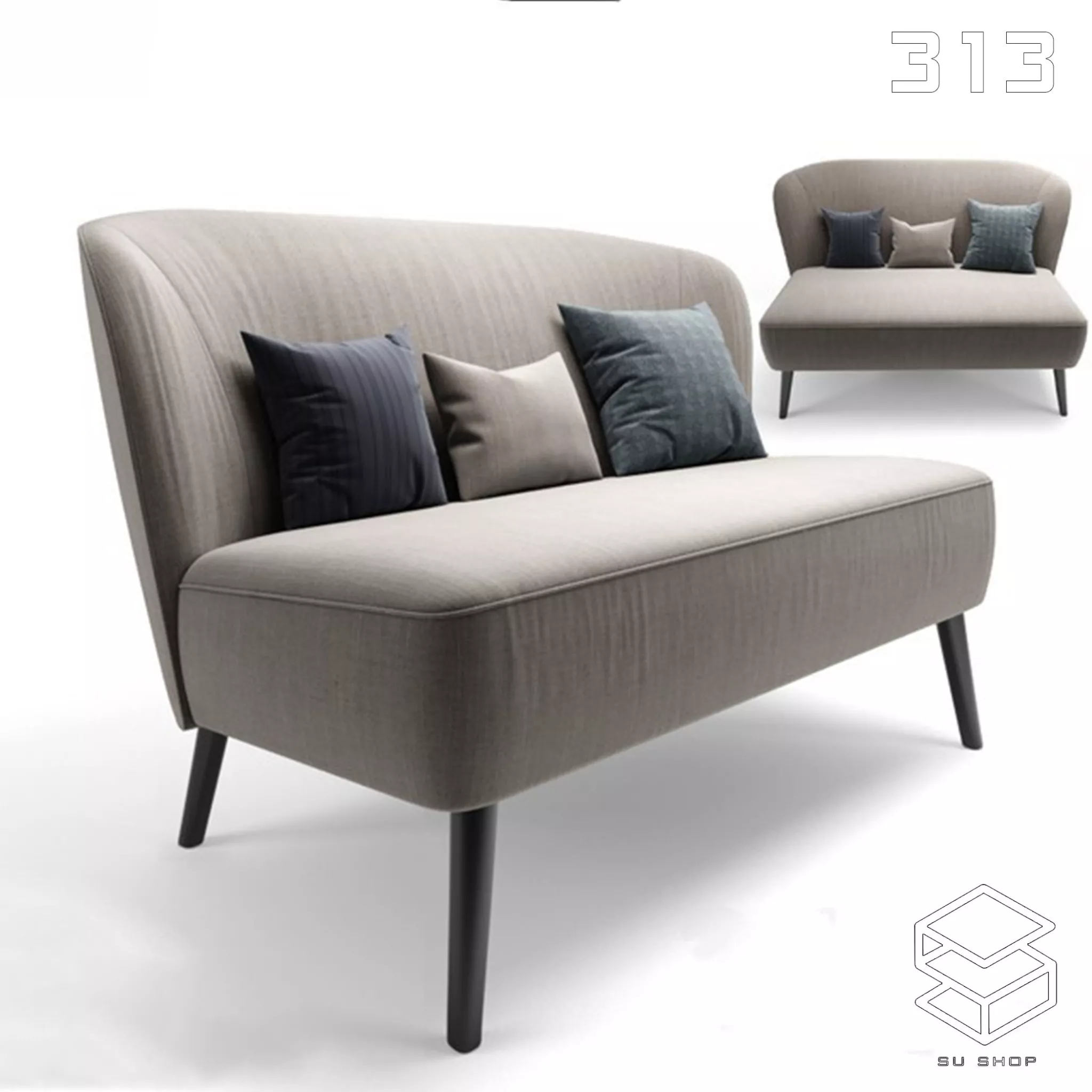 MODERN SOFA - SKETCHUP 3D MODEL - VRAY OR ENSCAPE - ID13623