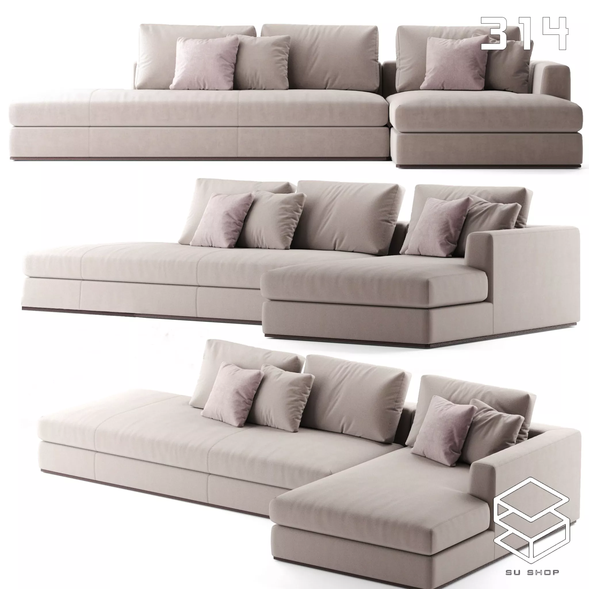 MODERN SOFA - SKETCHUP 3D MODEL - VRAY OR ENSCAPE - ID13624