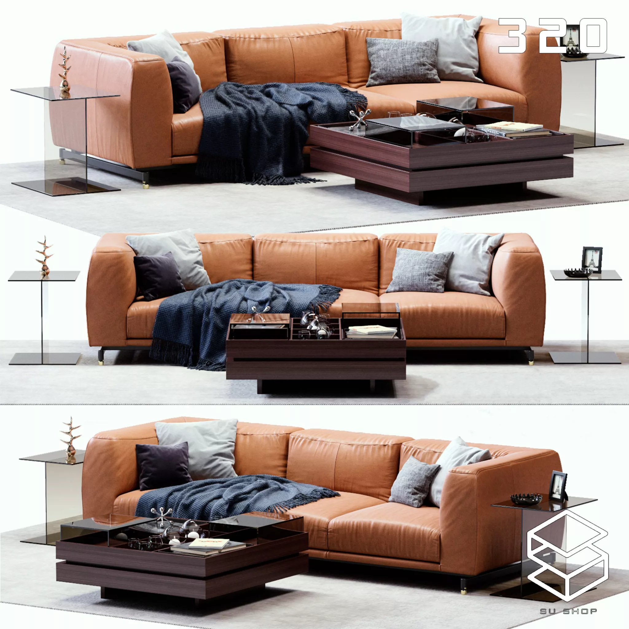 MODERN SOFA - SKETCHUP 3D MODEL - VRAY OR ENSCAPE - ID13631