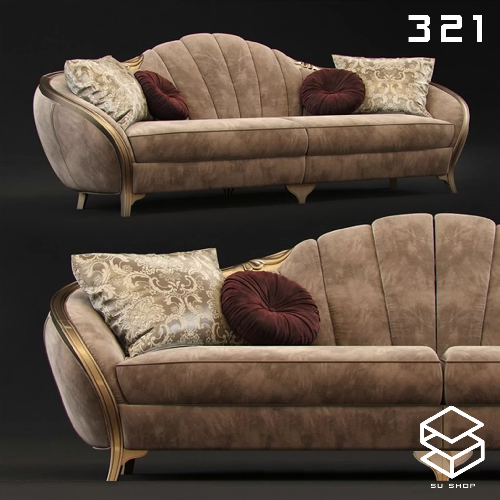 MODERN SOFA - SKETCHUP 3D MODEL - VRAY OR ENSCAPE - ID13632