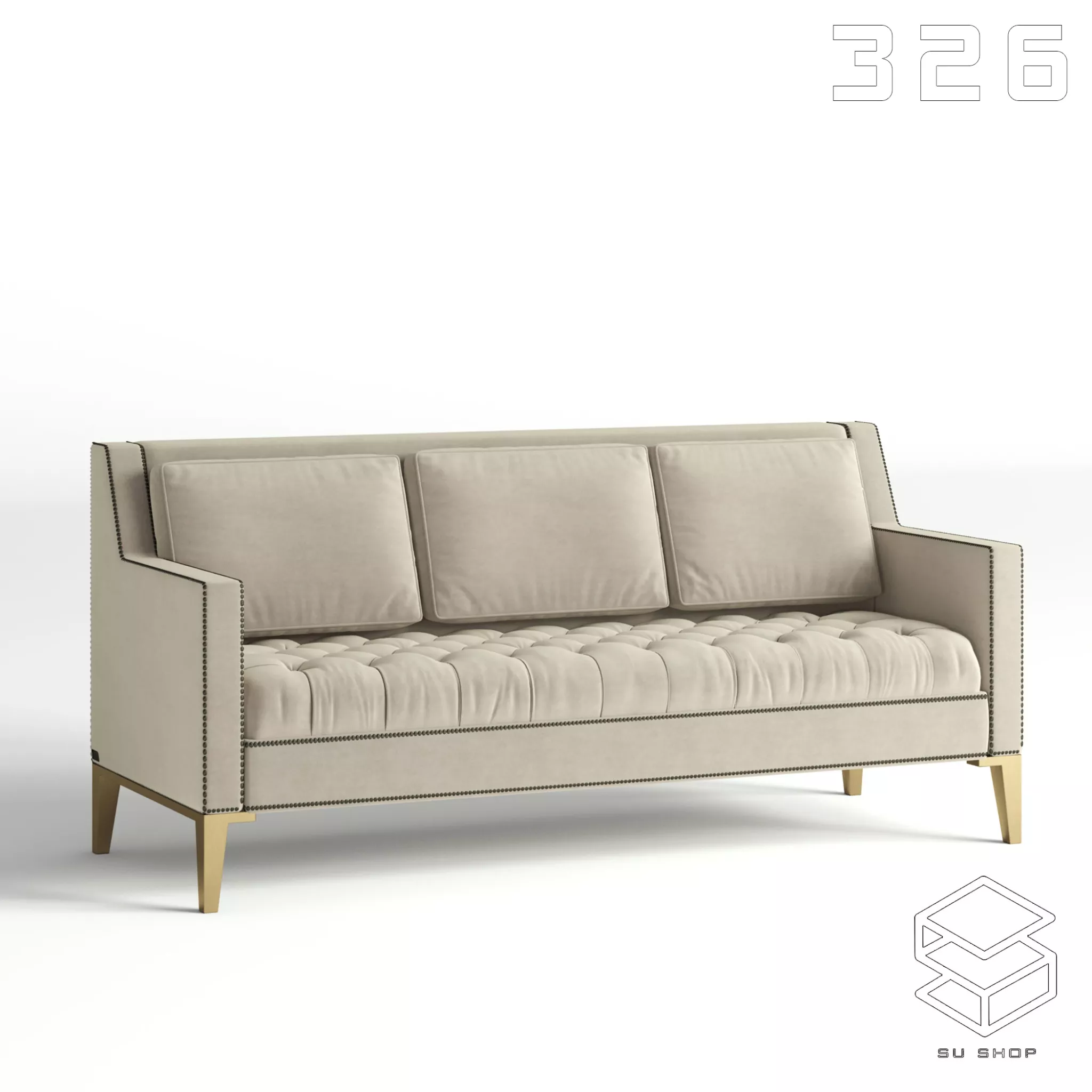 MODERN SOFA - SKETCHUP 3D MODEL - VRAY OR ENSCAPE - ID13637