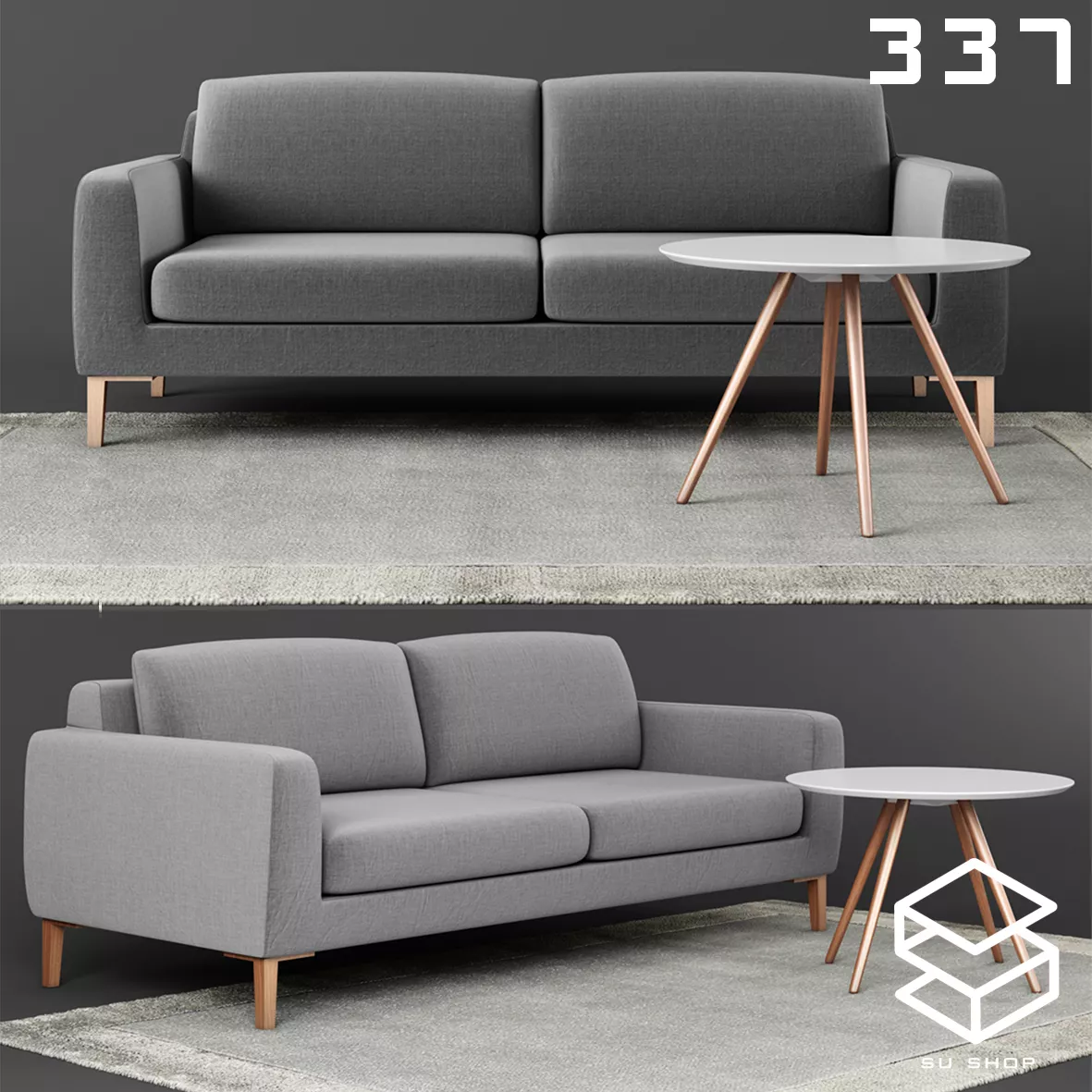 MODERN SOFA - SKETCHUP 3D MODEL - VRAY OR ENSCAPE - ID13649