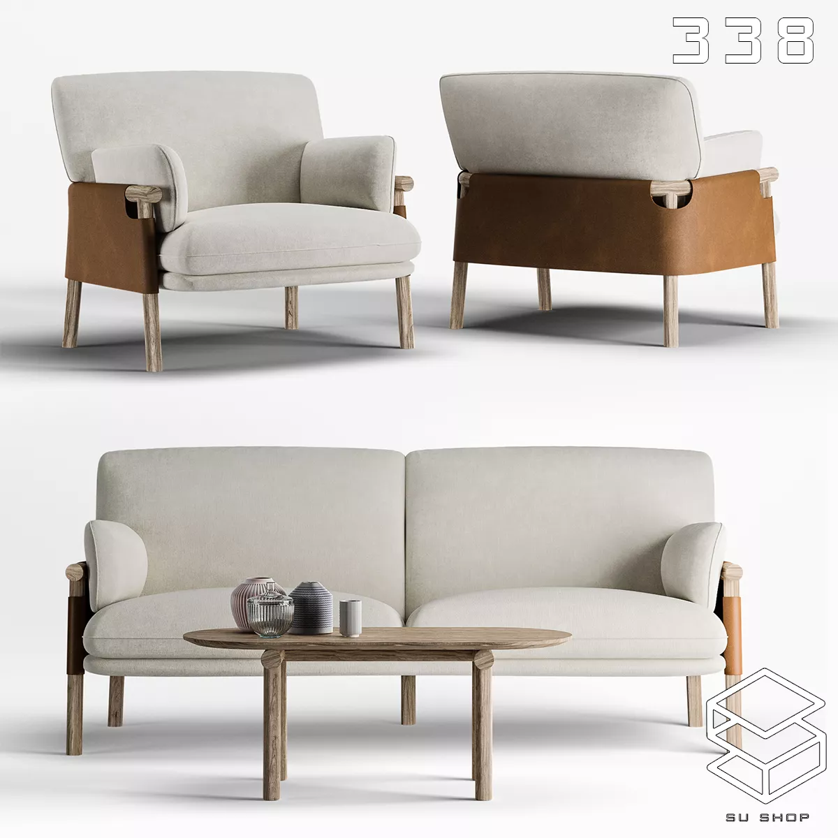 MODERN SOFA - SKETCHUP 3D MODEL - VRAY OR ENSCAPE - ID13650