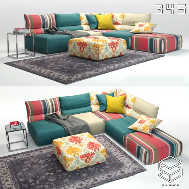 MODERN SOFA - SKETCHUP 3D MODEL - VRAY OR ENSCAPE - ID13658