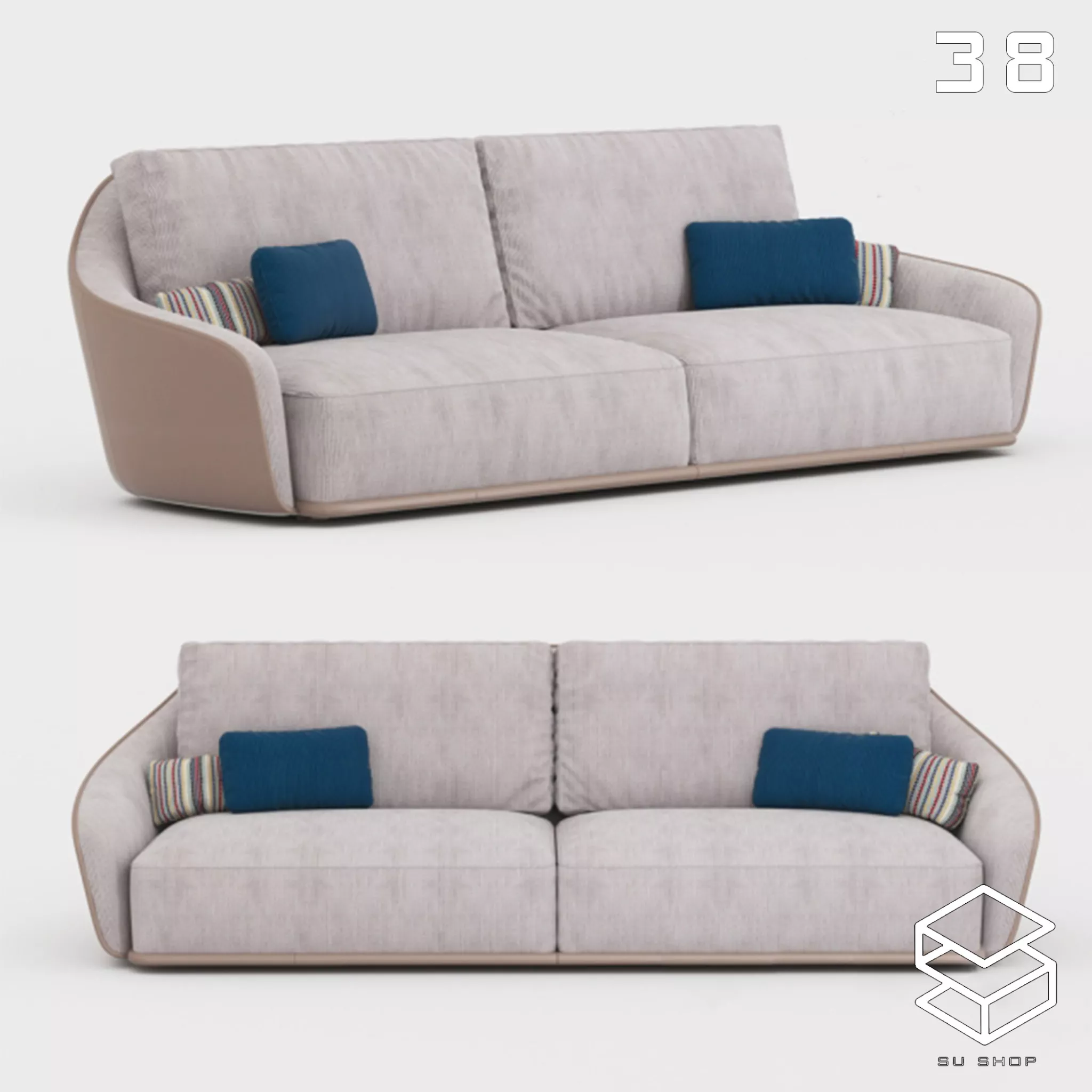 MODERN SOFA - SKETCHUP 3D MODEL - VRAY OR ENSCAPE - ID13661