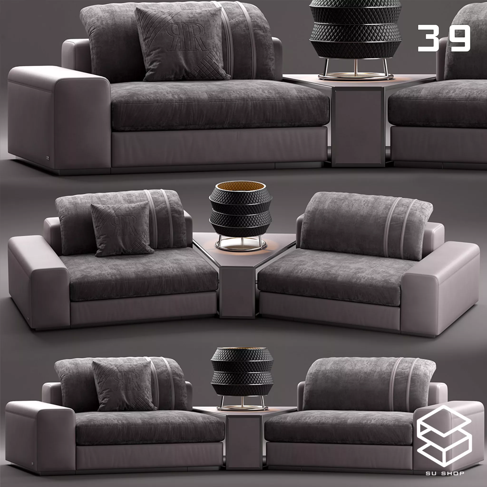 MODERN SOFA - SKETCHUP 3D MODEL - VRAY OR ENSCAPE - ID13662