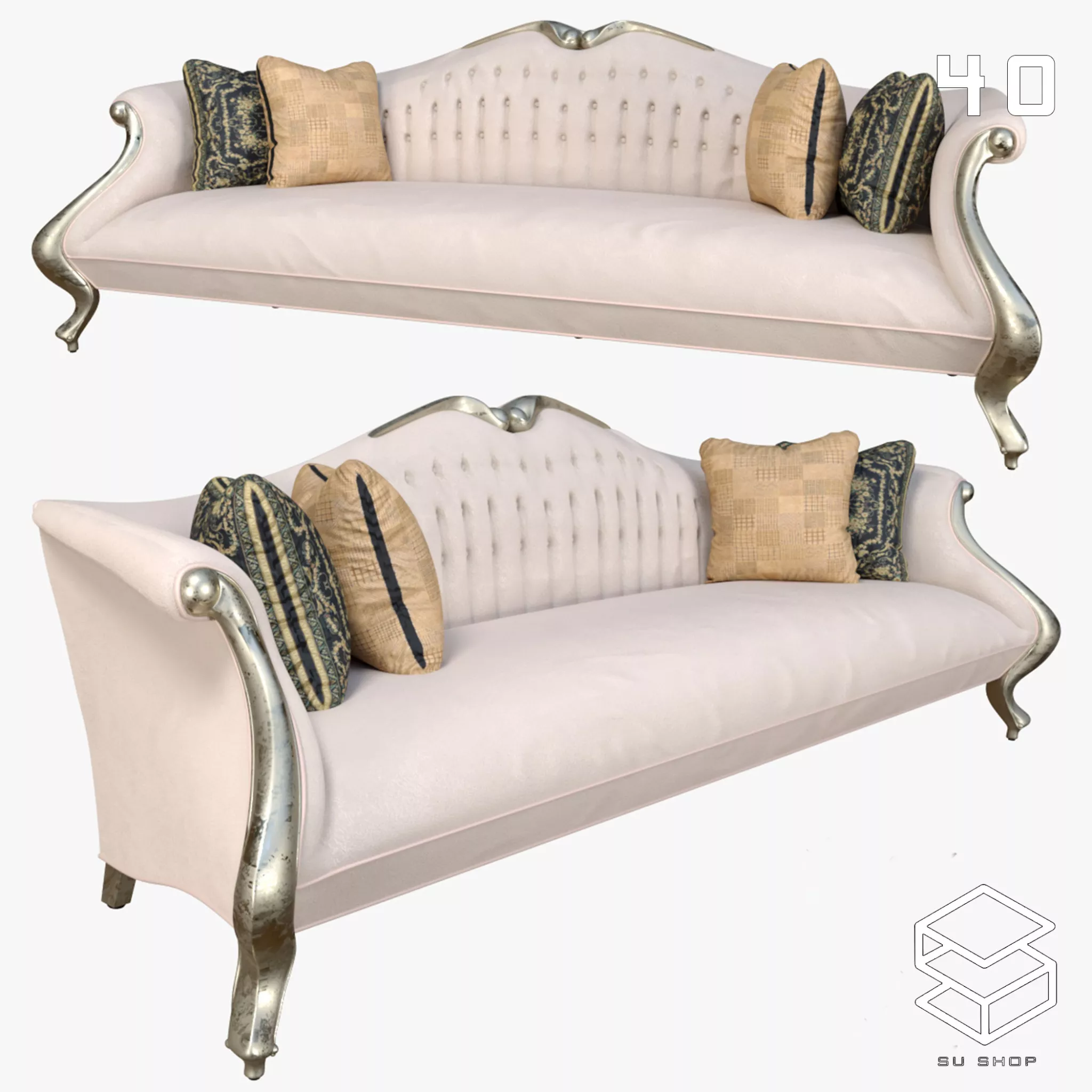 MODERN SOFA - SKETCHUP 3D MODEL - VRAY OR ENSCAPE - ID13664