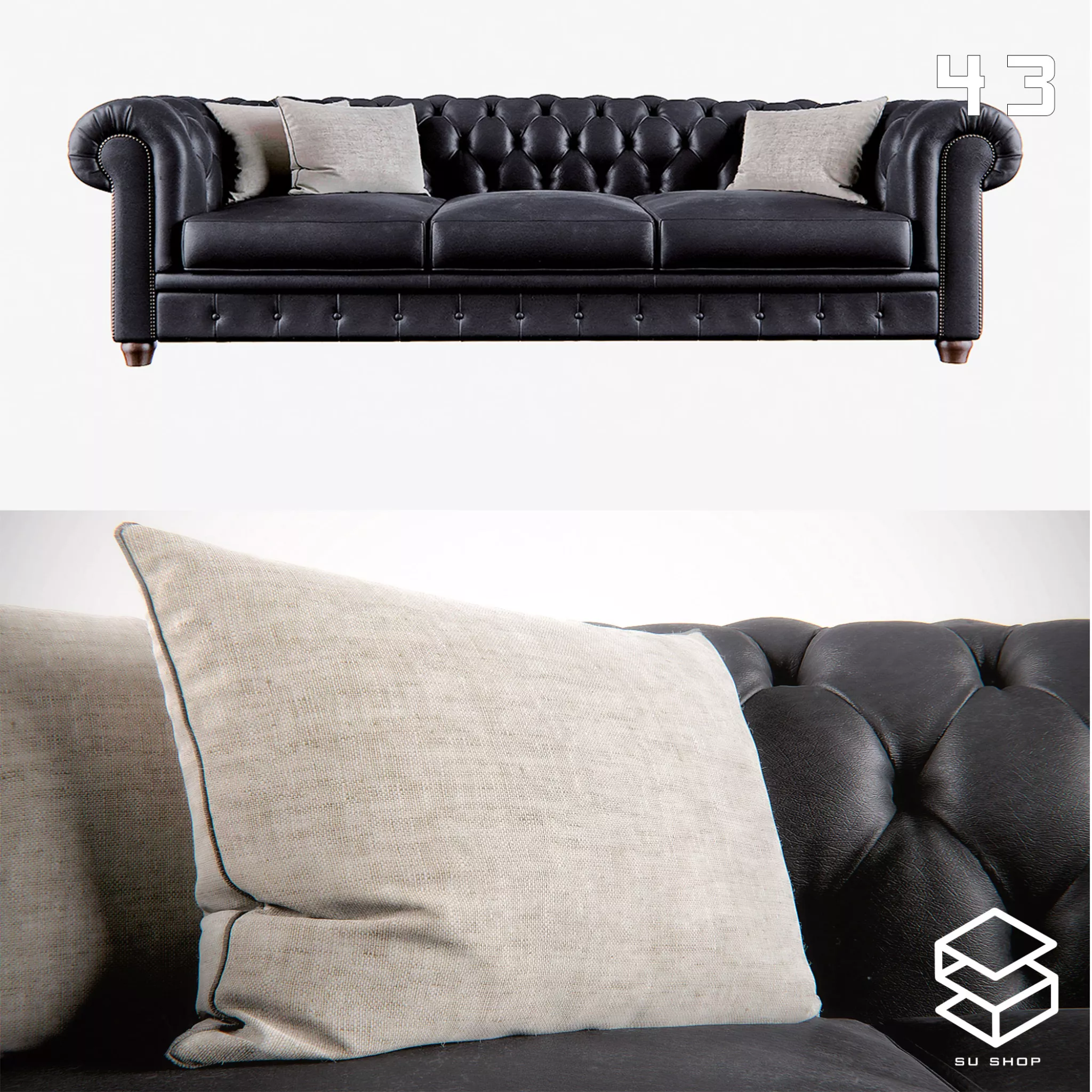 MODERN SOFA - SKETCHUP 3D MODEL - VRAY OR ENSCAPE - ID13667