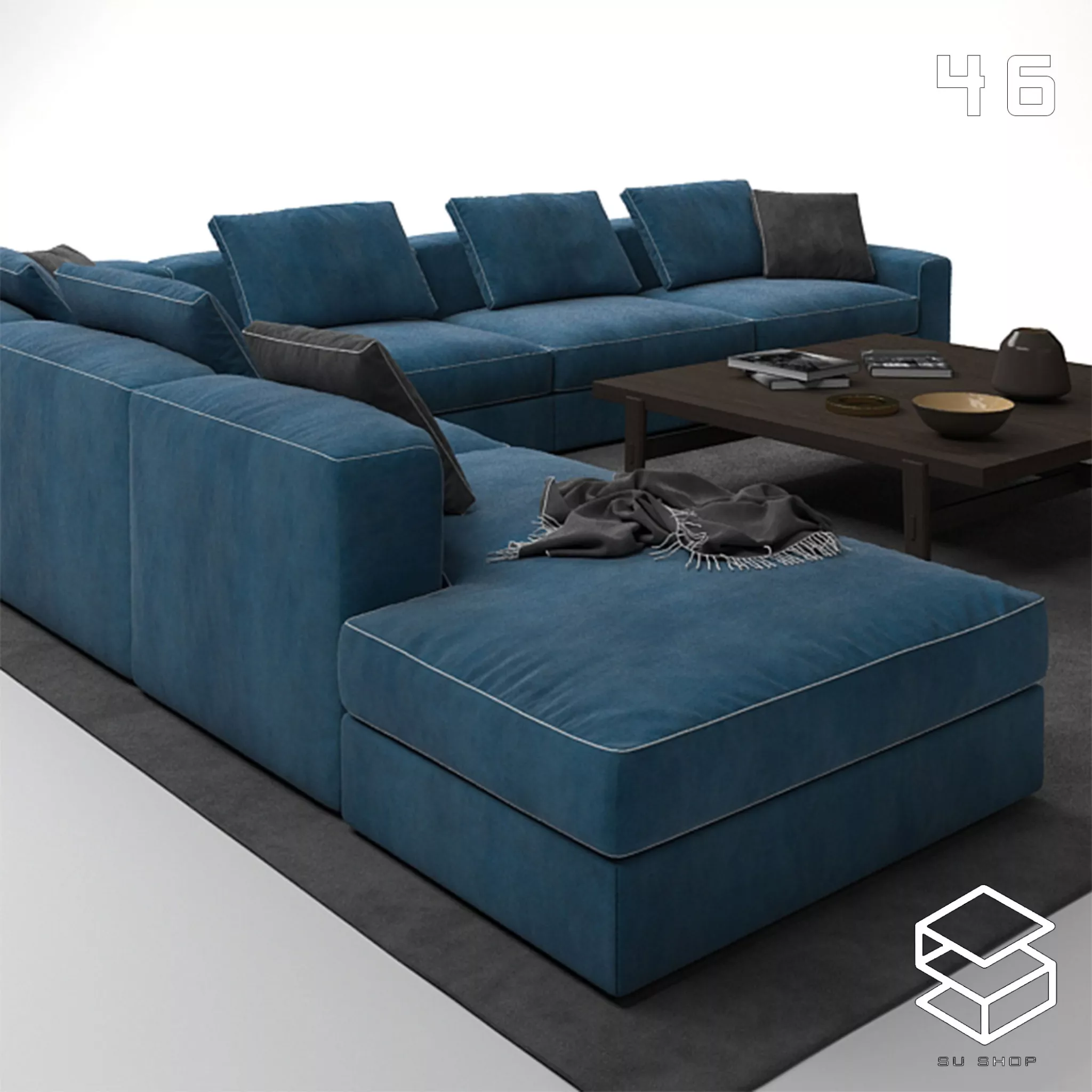 MODERN SOFA - SKETCHUP 3D MODEL - VRAY OR ENSCAPE - ID13670