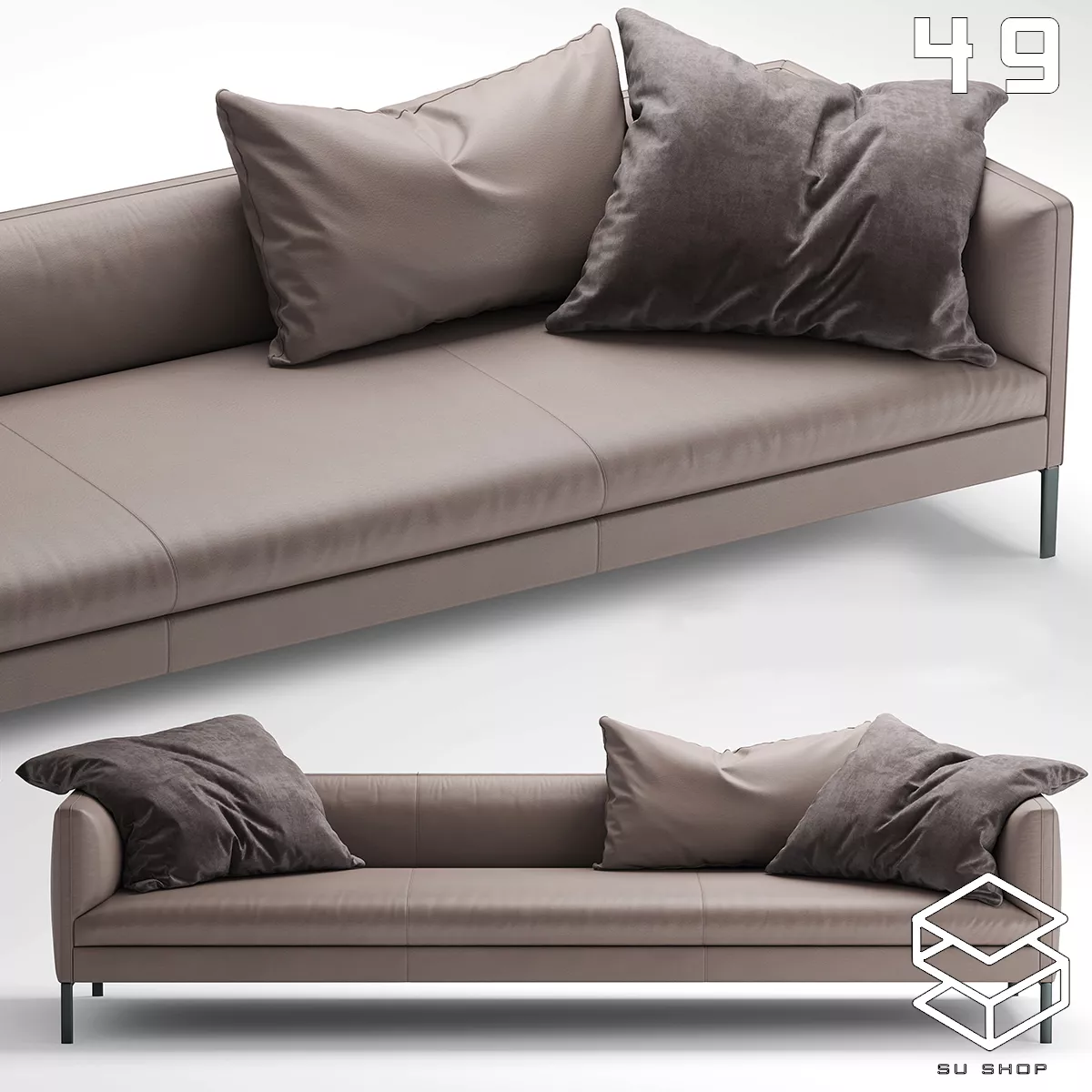 MODERN SOFA - SKETCHUP 3D MODEL - VRAY OR ENSCAPE - ID13673