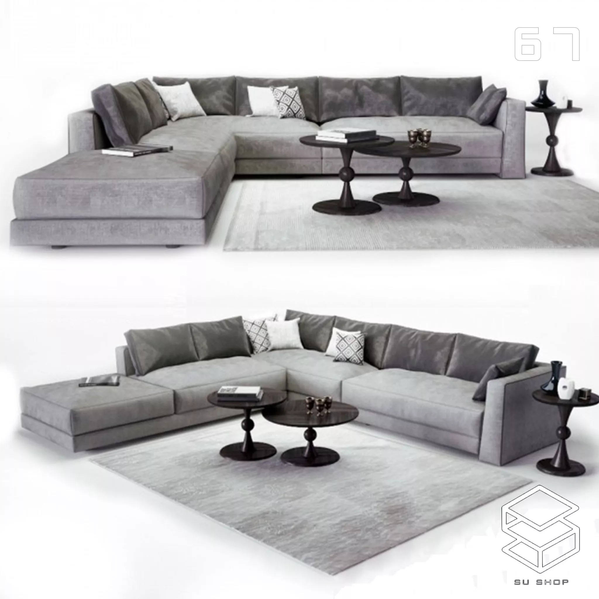 MODERN SOFA - SKETCHUP 3D MODEL - VRAY OR ENSCAPE - ID13693