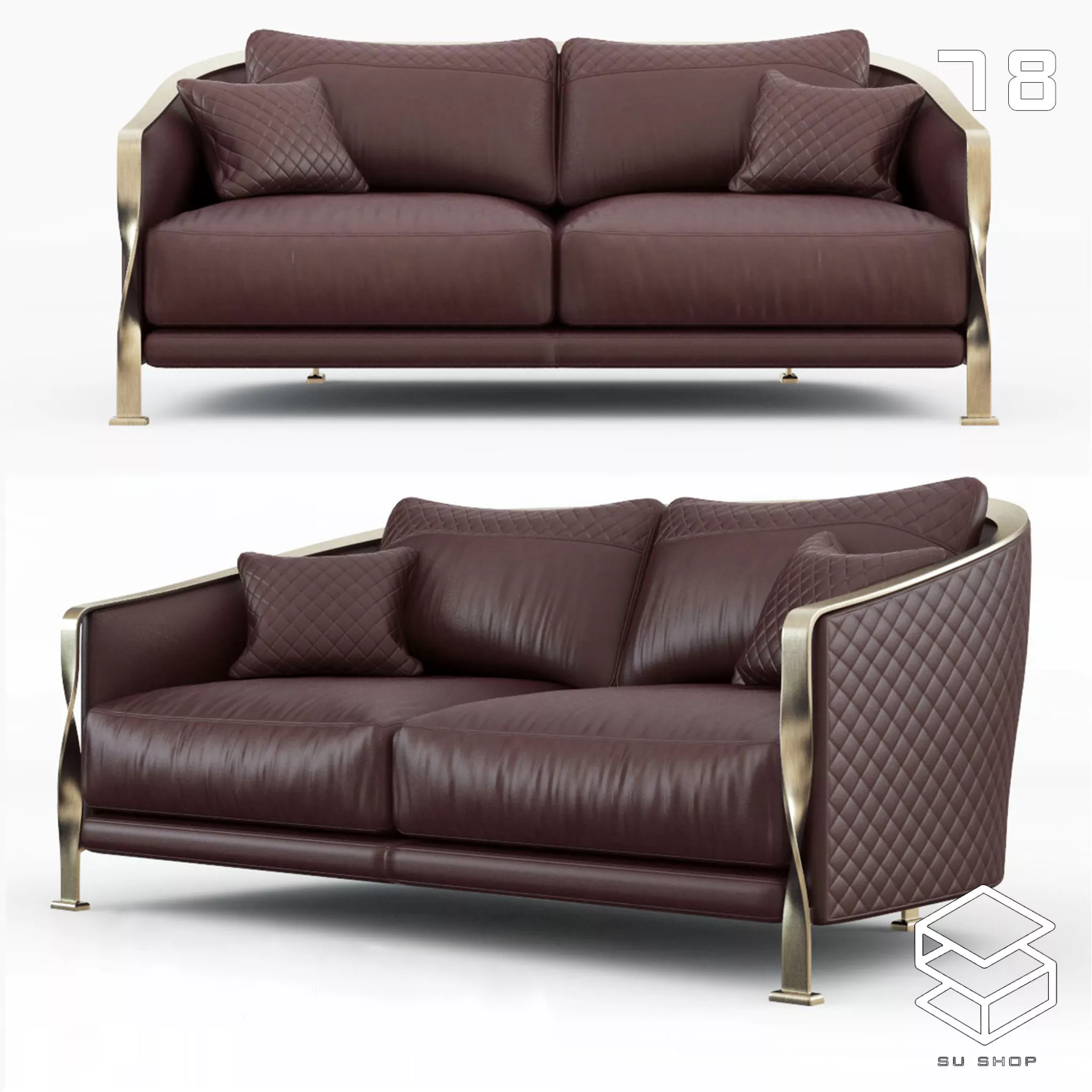 MODERN SOFA - SKETCHUP 3D MODEL - VRAY OR ENSCAPE - ID13705