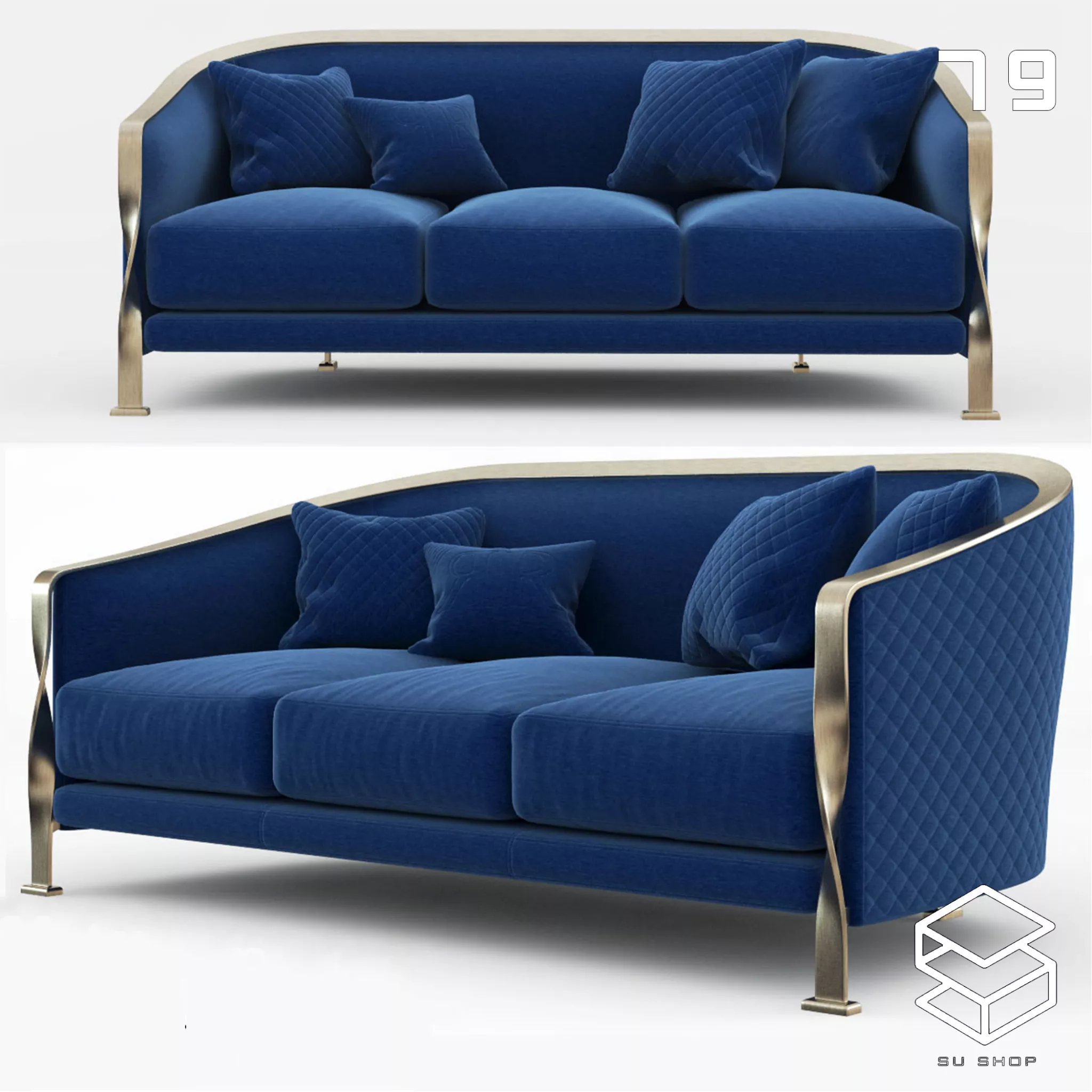 MODERN SOFA - SKETCHUP 3D MODEL - VRAY OR ENSCAPE - ID13706