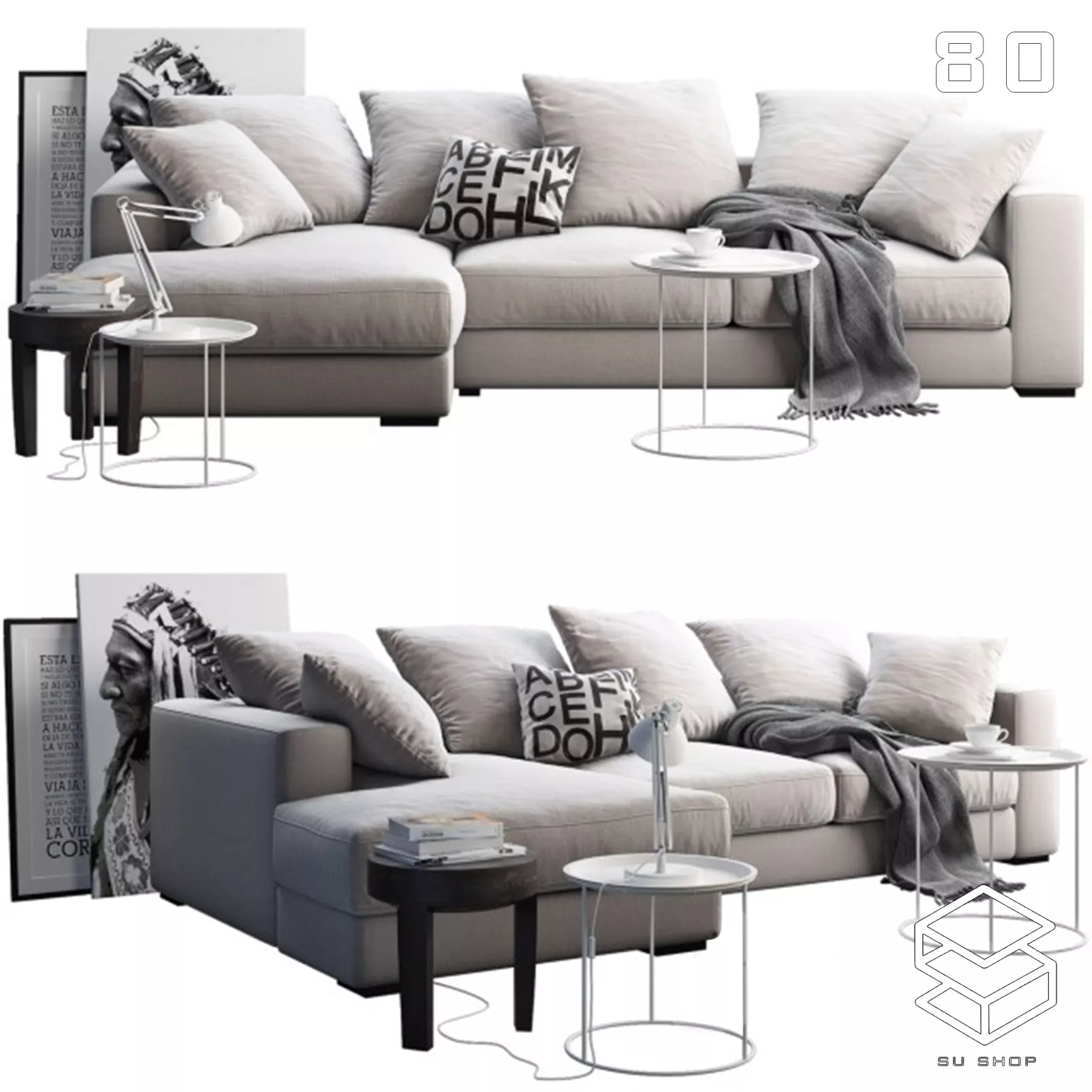 MODERN SOFA - SKETCHUP 3D MODEL - VRAY OR ENSCAPE - ID13708