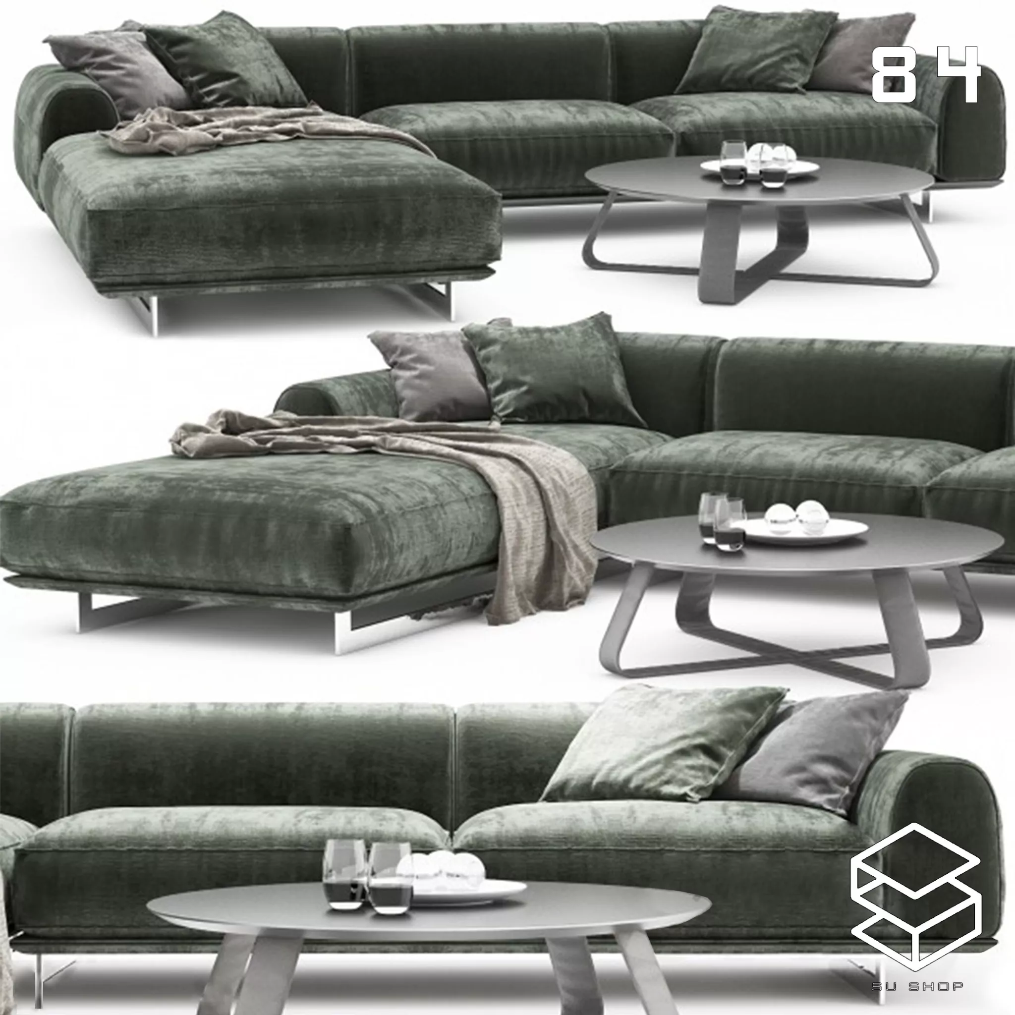 MODERN SOFA - SKETCHUP 3D MODEL - VRAY OR ENSCAPE - ID13712