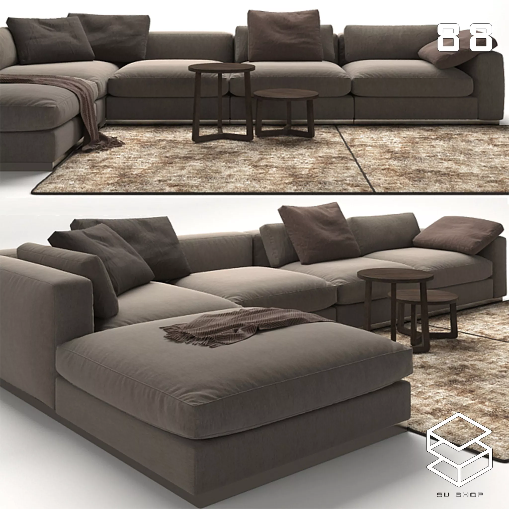 MODERN SOFA - SKETCHUP 3D MODEL - VRAY OR ENSCAPE - ID13716