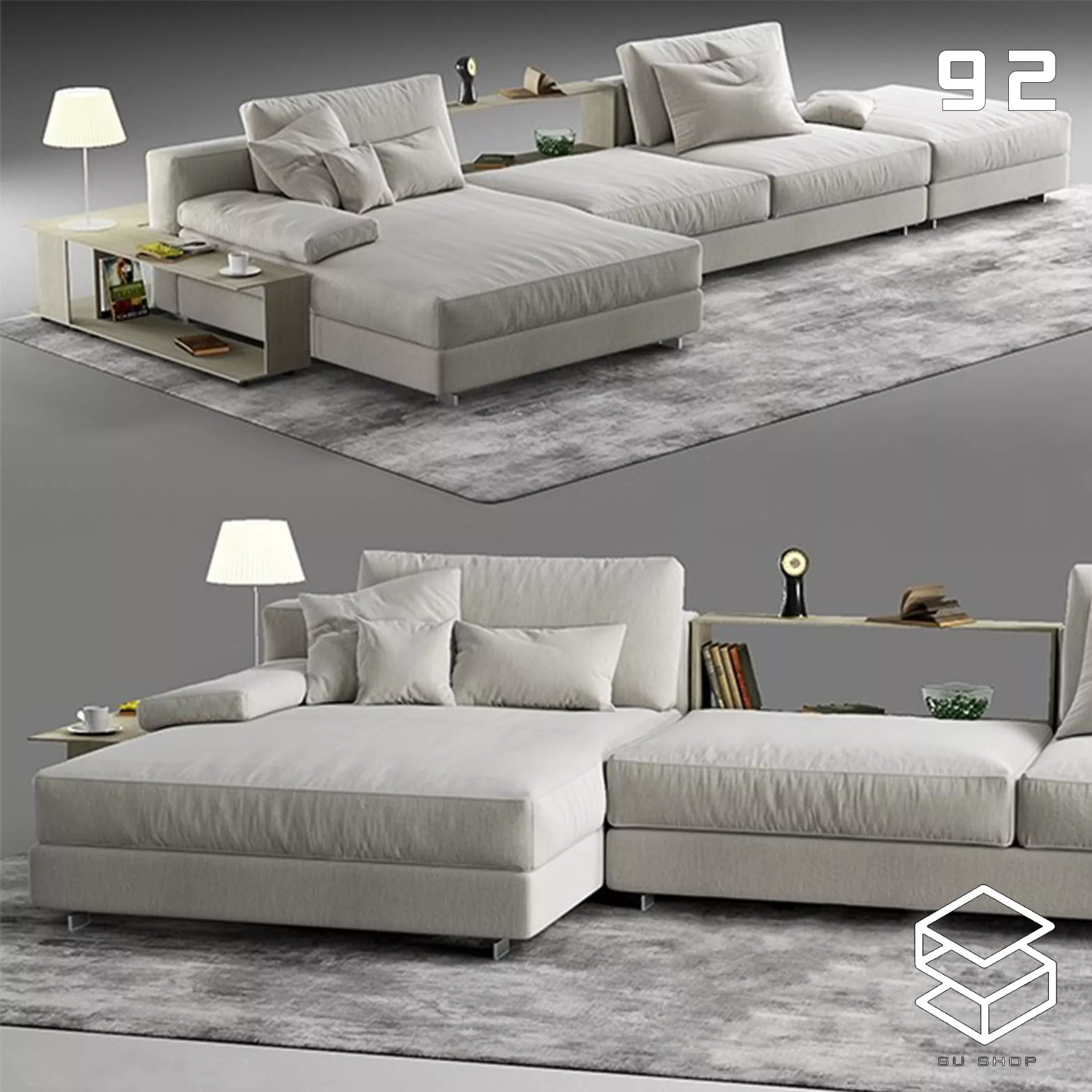 MODERN SOFA - SKETCHUP 3D MODEL - VRAY OR ENSCAPE - ID13721