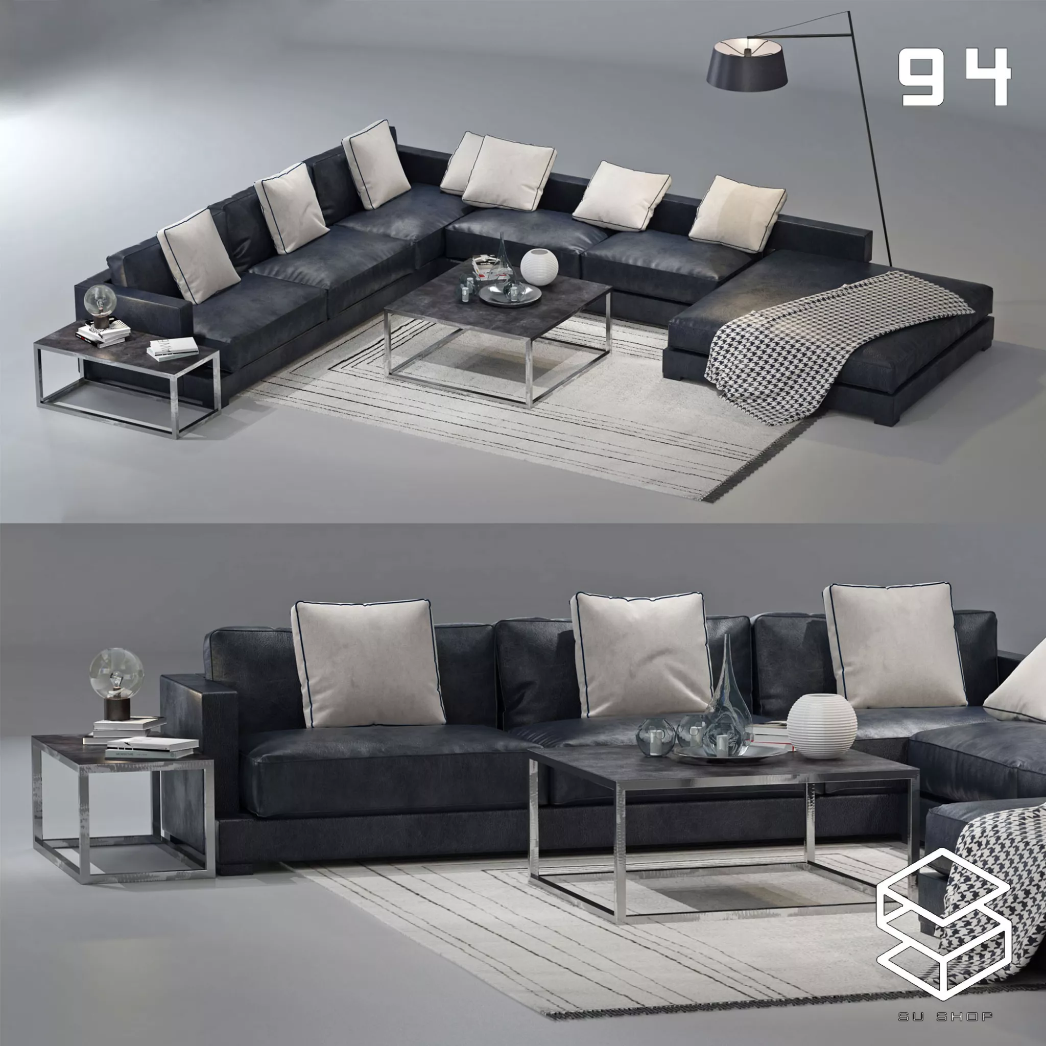 MODERN SOFA - SKETCHUP 3D MODEL - VRAY OR ENSCAPE - ID13723