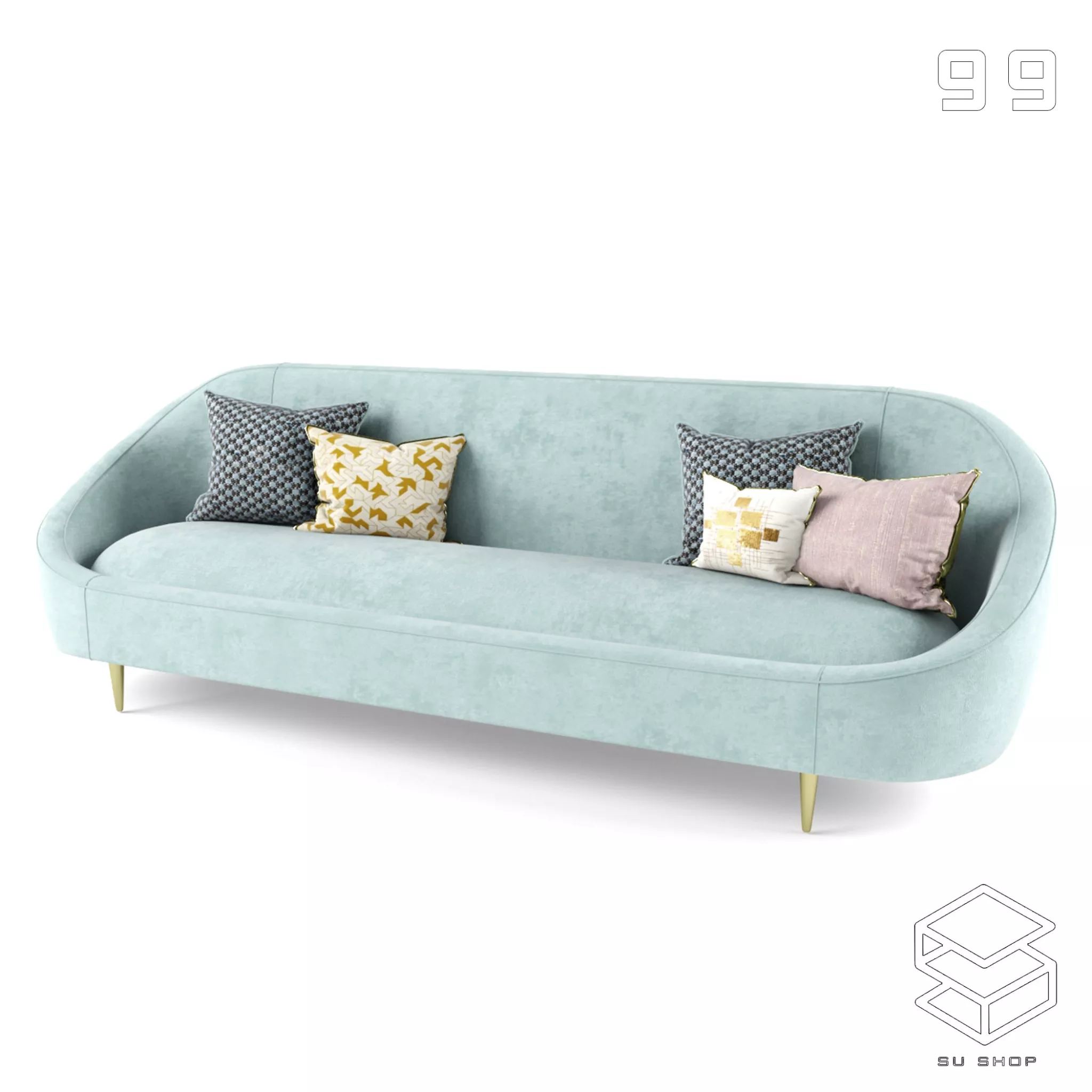 MODERN SOFA - SKETCHUP 3D MODEL - VRAY OR ENSCAPE - ID13728