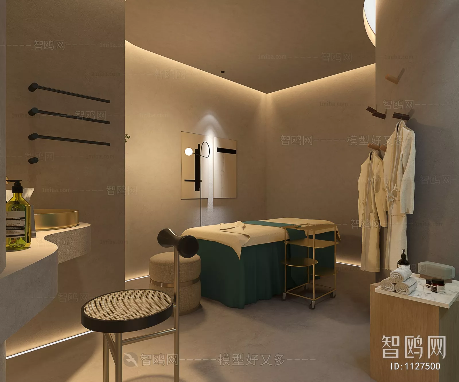 MODERN SPA AND BEAUTY - SKETCHUP 3D SCENE - VRAY OR ENSCAPE - ID13878