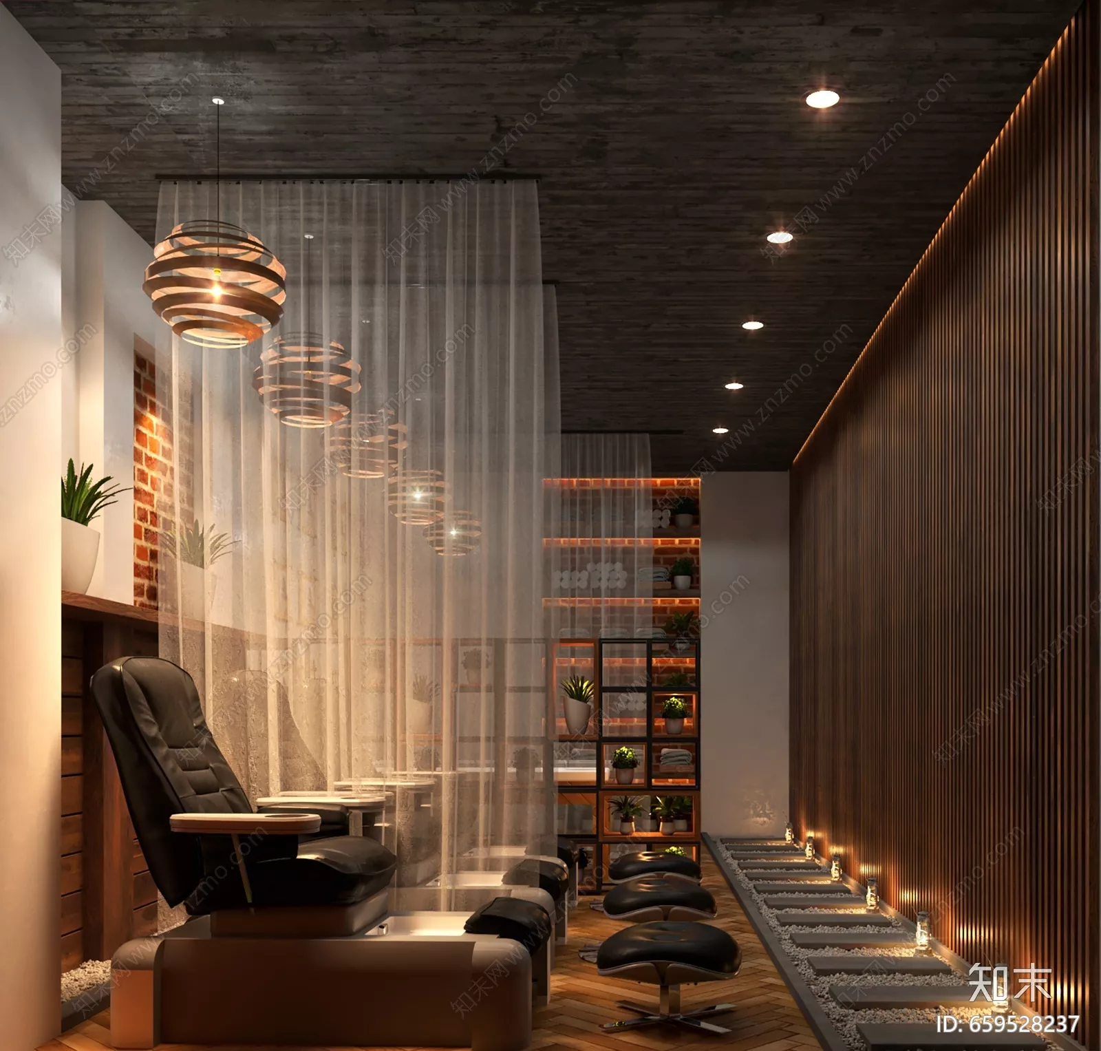 MODERN SPA AND BEAUTY - SKETCHUP 3D SCENE - VRAY OR ENSCAPE - ID13885