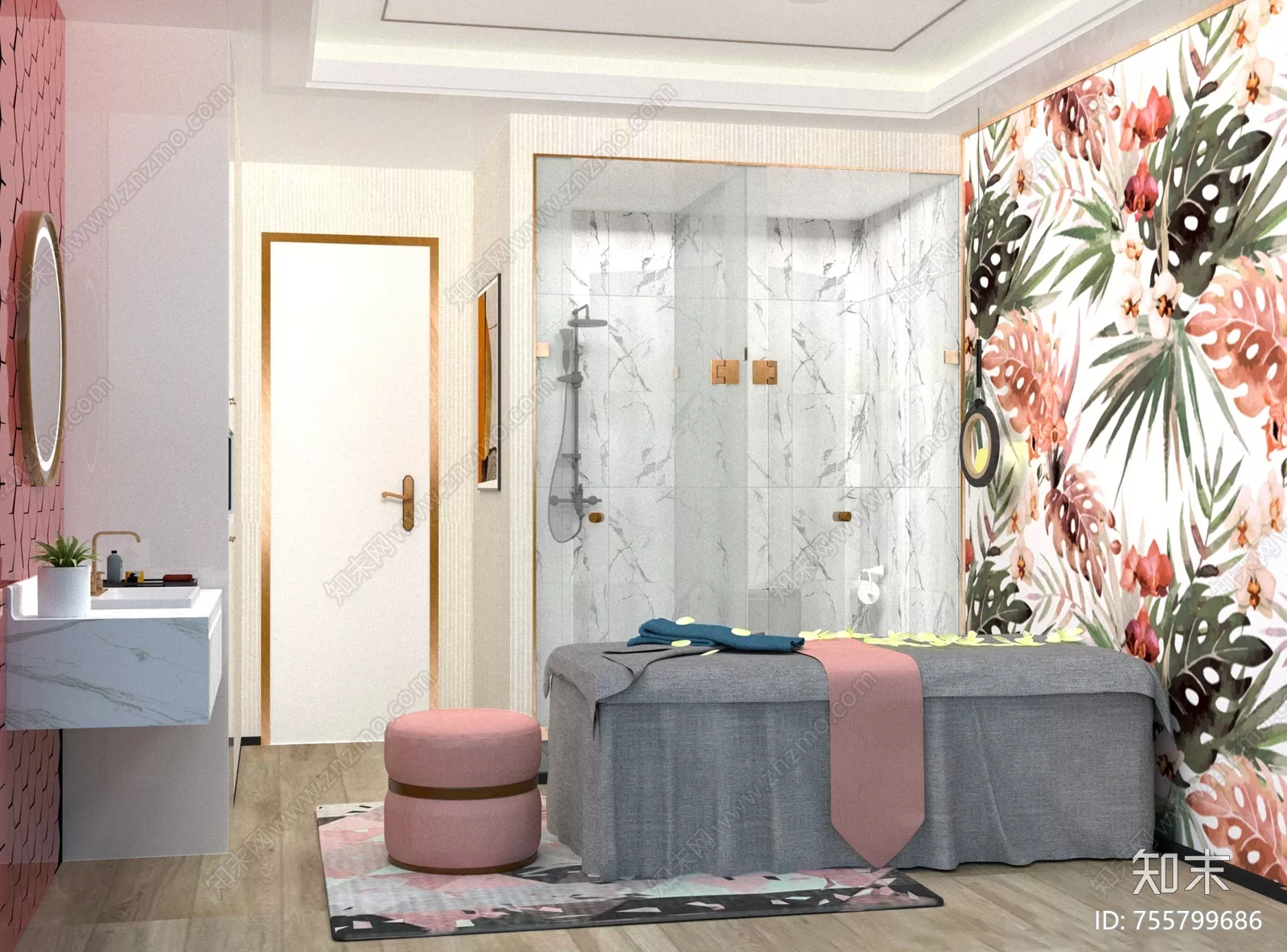 MODERN SPA AND BEAUTY - SKETCHUP 3D SCENE - VRAY OR ENSCAPE - ID13888