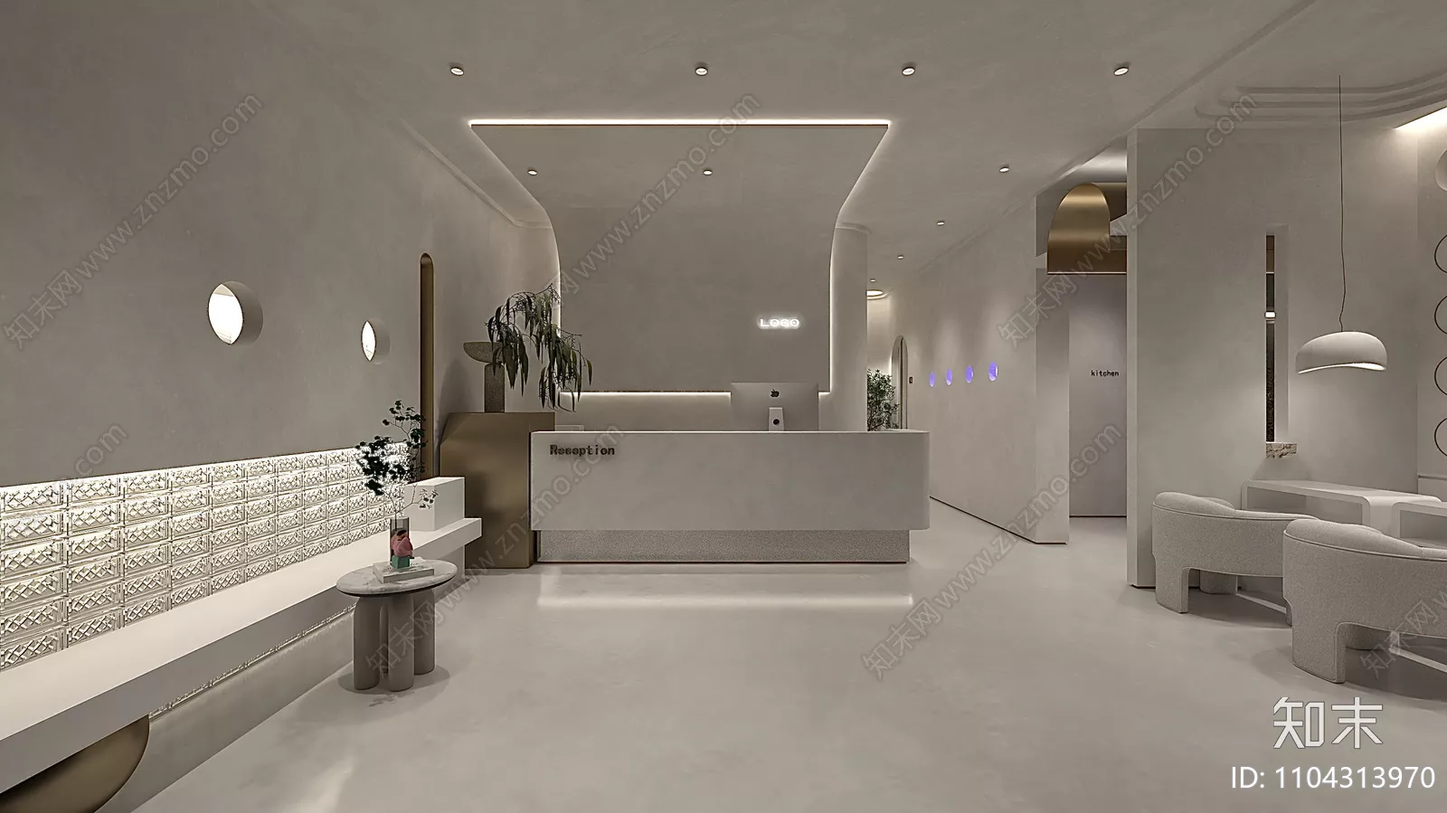 MODERN SPA AND BEAUTY - SKETCHUP 3D SCENE - VRAY OR ENSCAPE - ID13905