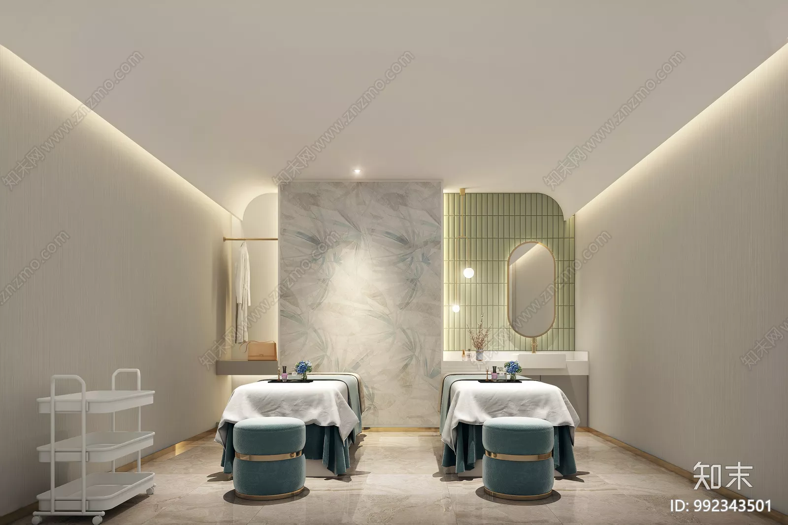 MODERN SPA AND BEAUTY - SKETCHUP 3D SCENE - VRAY OR ENSCAPE - ID13912