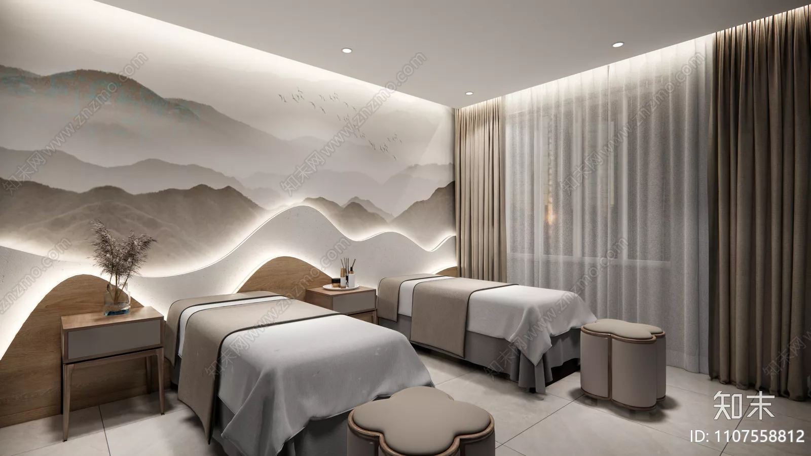 MODERN SPA AND BEAUTY - SKETCHUP 3D SCENE - VRAY OR ENSCAPE - ID13917