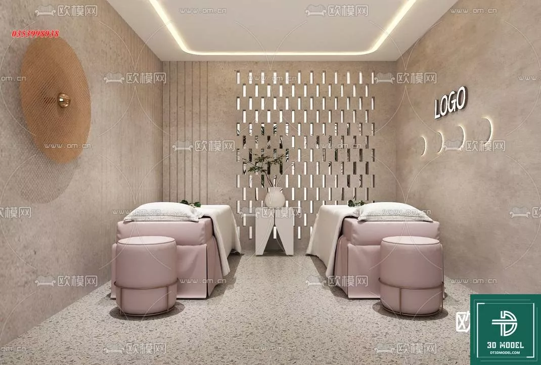 MODERN SPA AND BEAUTY - SKETCHUP 3D SCENE - VRAY OR ENSCAPE - ID13938