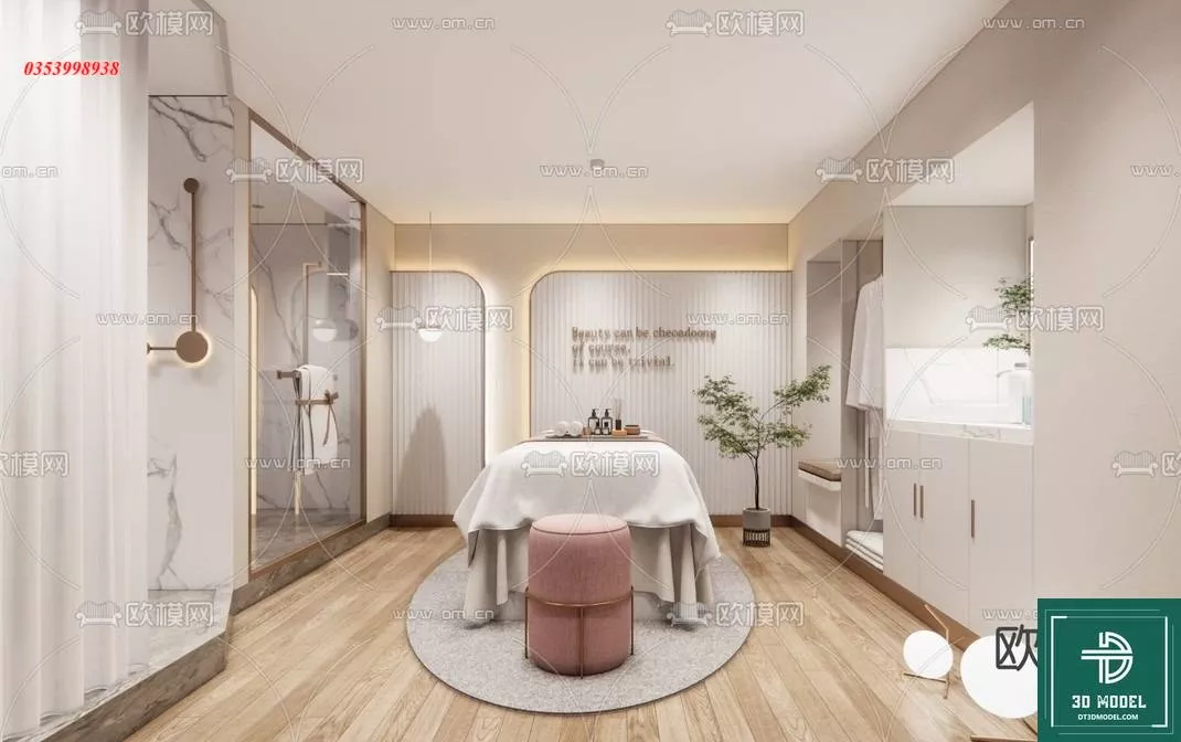 MODERN SPA AND BEAUTY - SKETCHUP 3D SCENE - VRAY OR ENSCAPE - ID13941