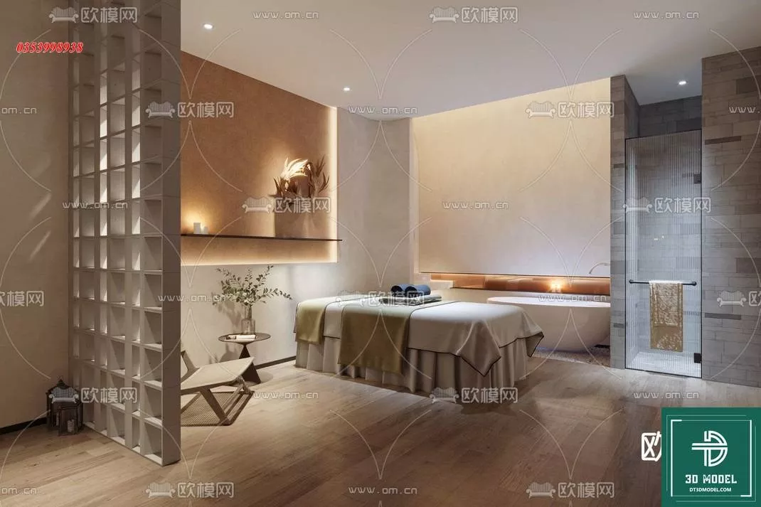 MODERN SPA AND BEAUTY - SKETCHUP 3D SCENE - VRAY OR ENSCAPE - ID13942