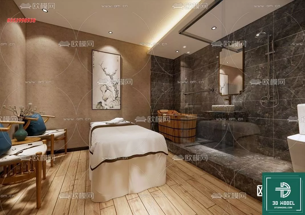 MODERN SPA AND BEAUTY - SKETCHUP 3D SCENE - VRAY OR ENSCAPE - ID13952