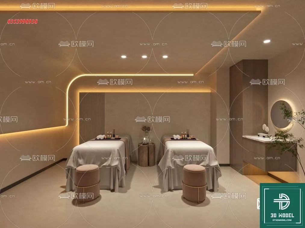 MODERN SPA AND BEAUTY - SKETCHUP 3D SCENE - VRAY OR ENSCAPE - ID13963