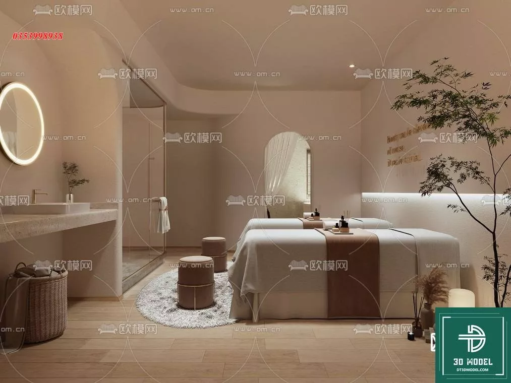 MODERN SPA AND BEAUTY - SKETCHUP 3D SCENE - VRAY OR ENSCAPE - ID13970