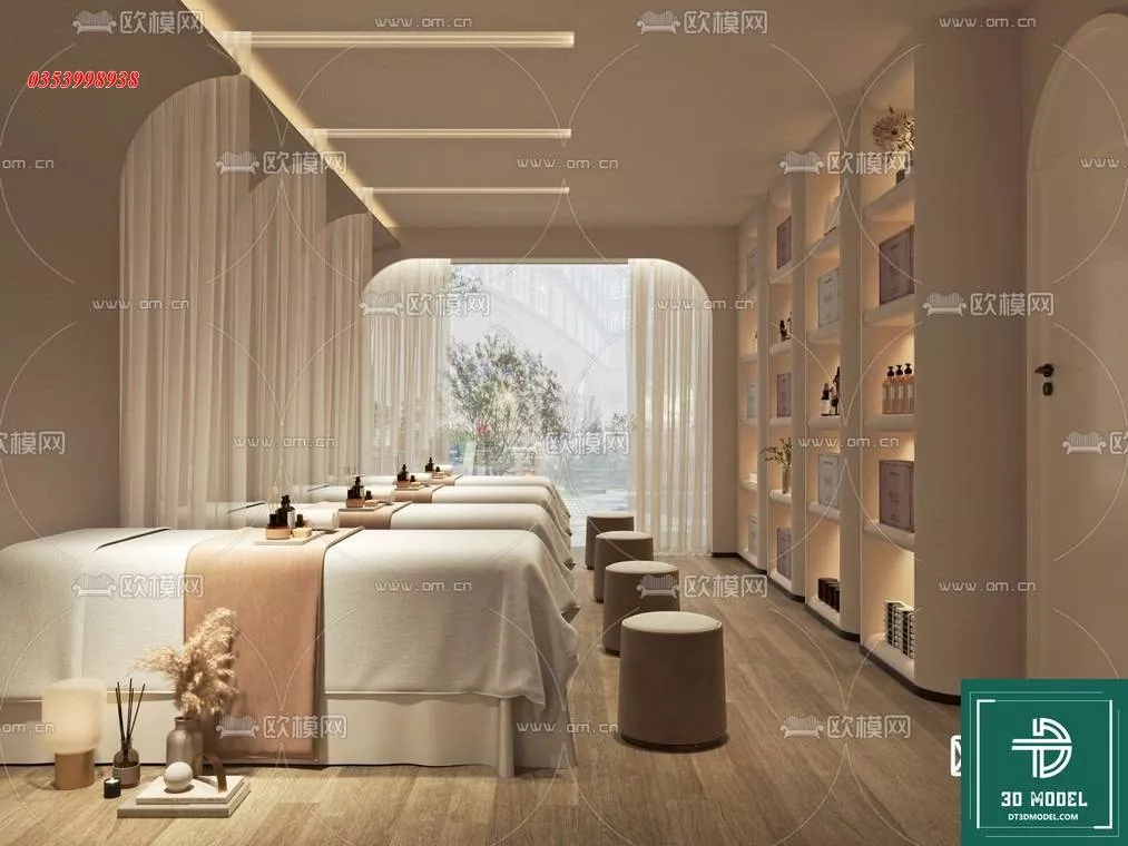 MODERN SPA AND BEAUTY - SKETCHUP 3D SCENE - VRAY OR ENSCAPE - ID13975