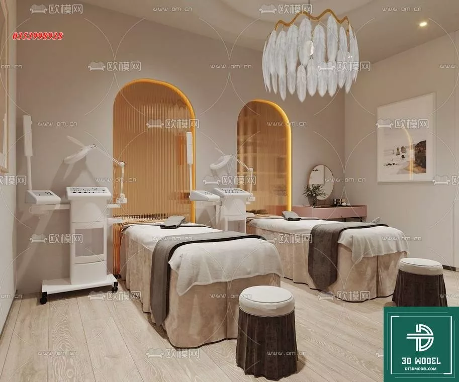 MODERN SPA AND BEAUTY - SKETCHUP 3D SCENE - VRAY OR ENSCAPE - ID13977