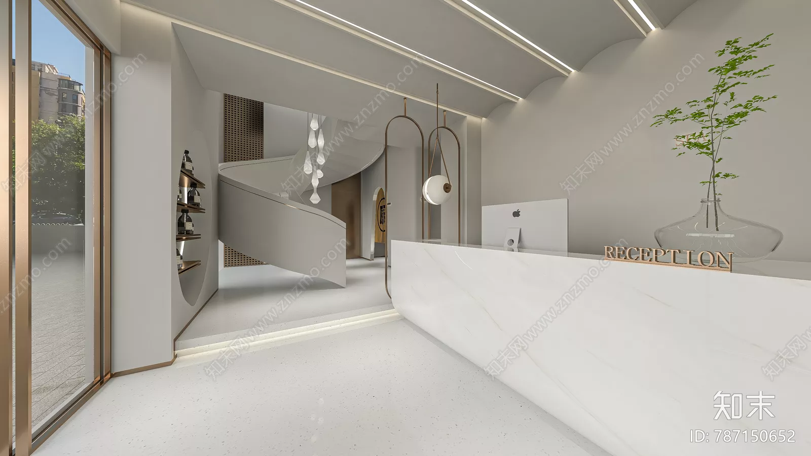 MODERN SPA AND BEAUTY - SKETCHUP 3D SCENE - VRAY OR ENSCAPE - ID14036