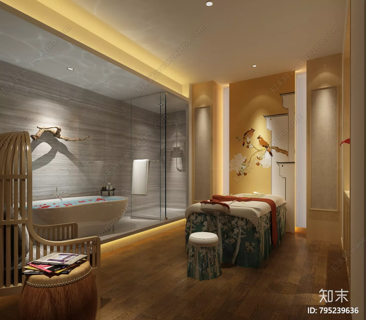 MODERN SPA AND BEAUTY - SKETCHUP 3D SCENE - VRAY OR ENSCAPE - ID14041
