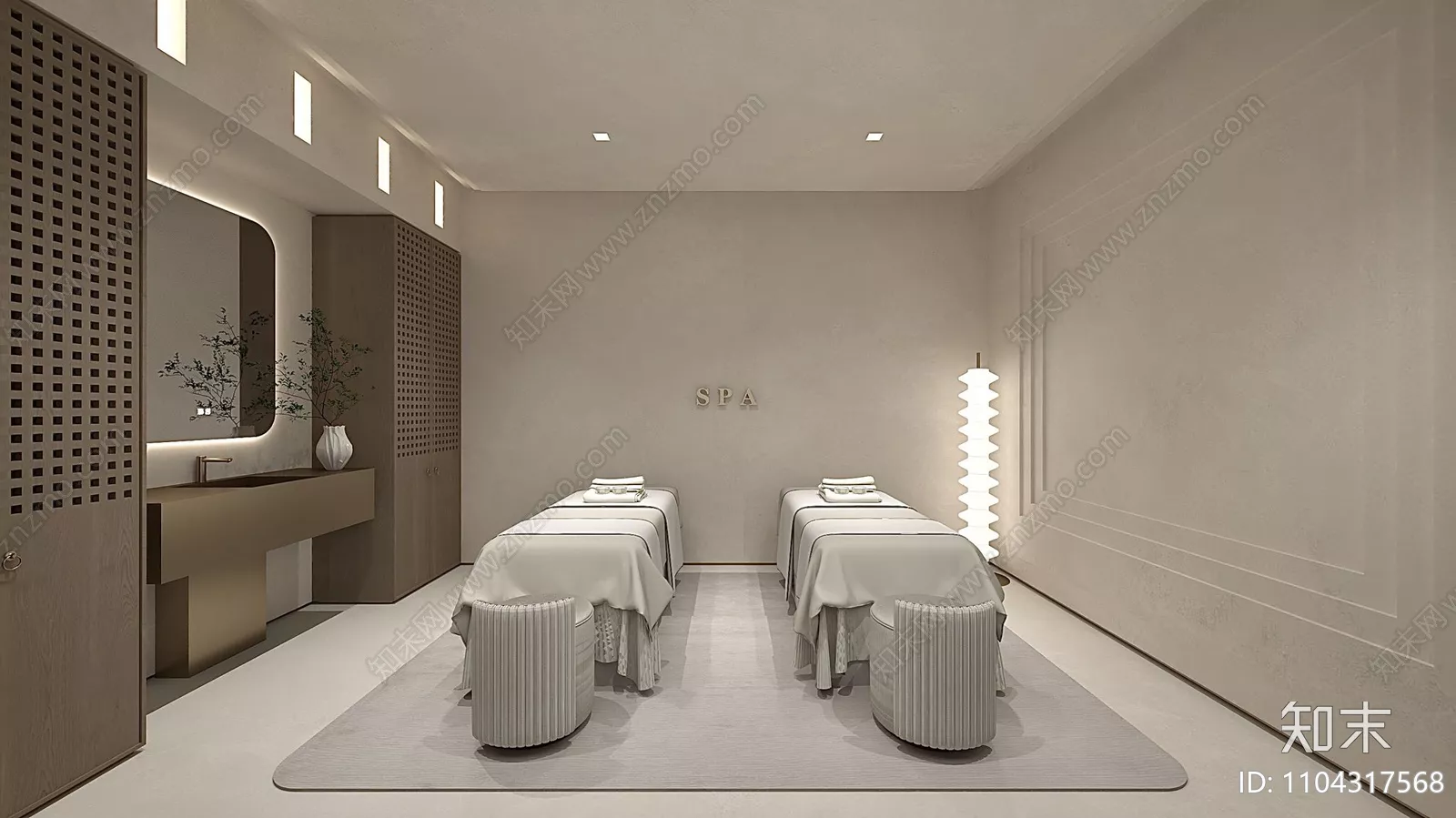 MODERN SPA AND BEAUTY - SKETCHUP 3D SCENE - VRAY OR ENSCAPE - ID14051